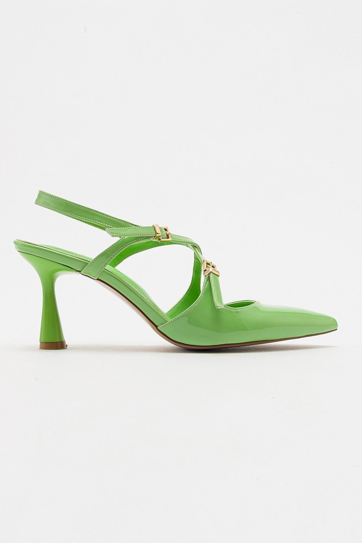 Coje - Pistachio Patent Pointed Toe Stiletto Pump (Women)