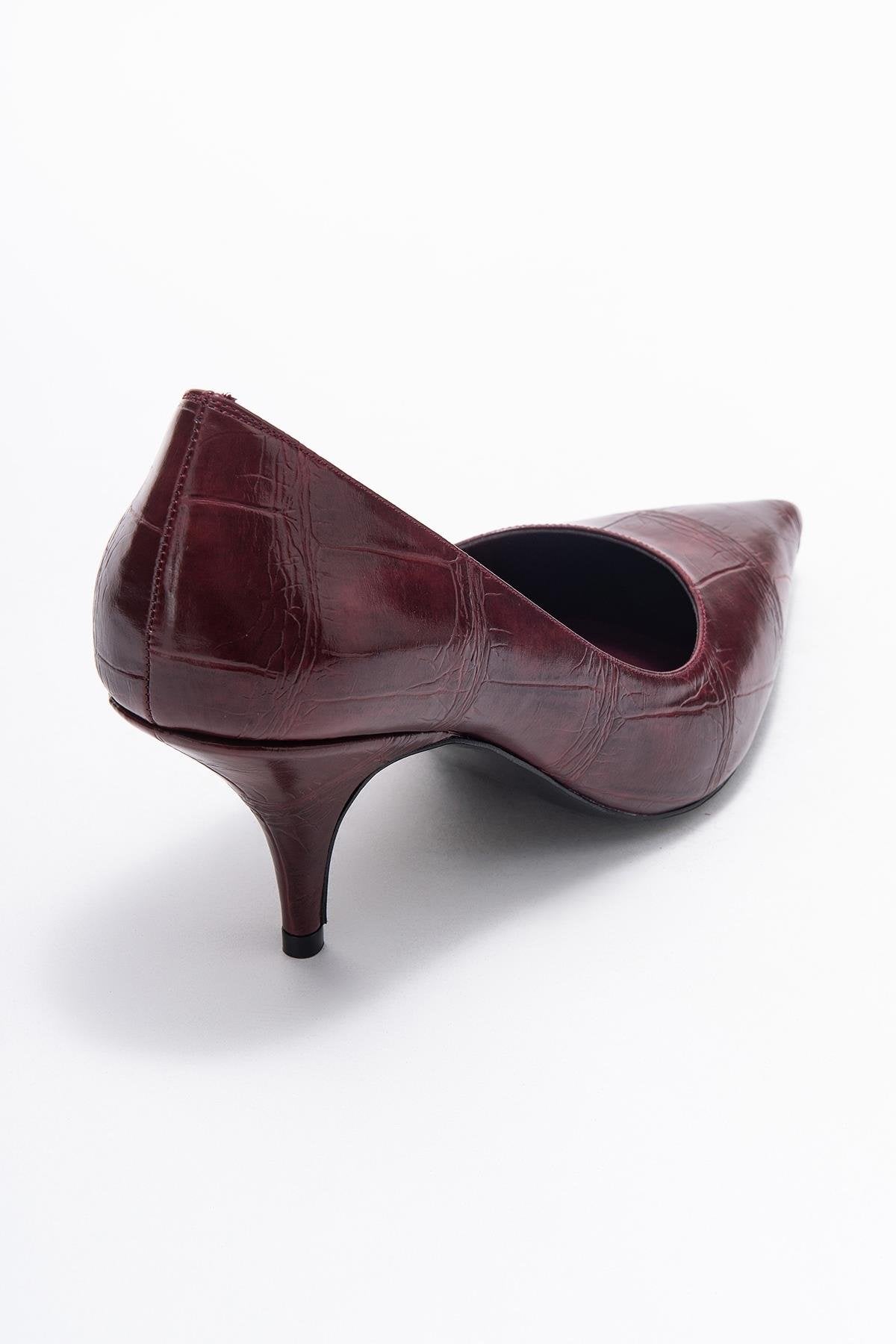 Marcus - Burgundy Printed Pointed Toe Pump (Women)