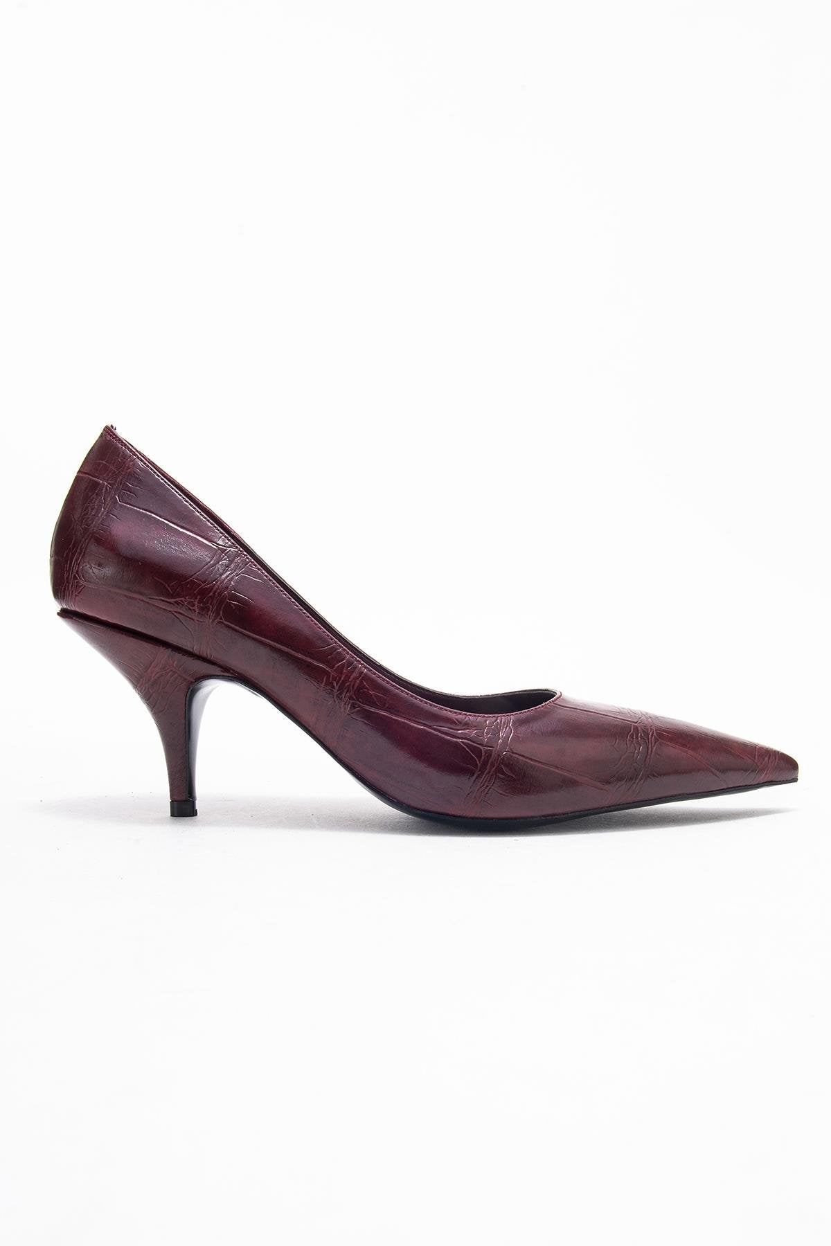 Marcus - Burgundy Printed Pointed Toe Pump (Women)