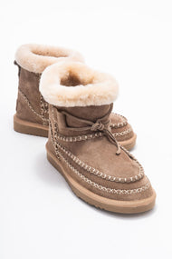 Jorel - Sand Genuine Leather Fur-Lined Ankle Boot (Women)