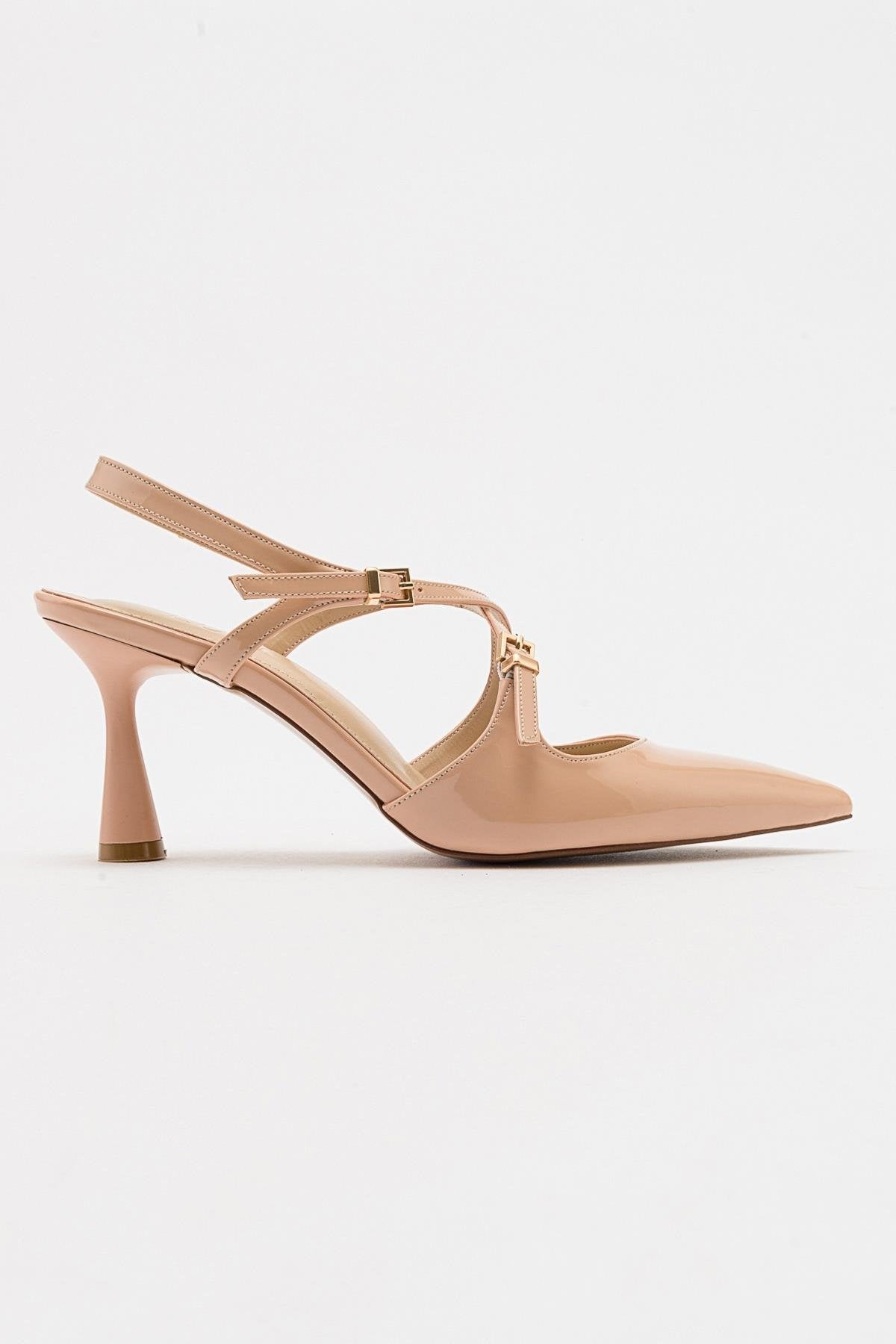 Coje - Beige Patent Pointed Toe Stiletto Pump (Women)
