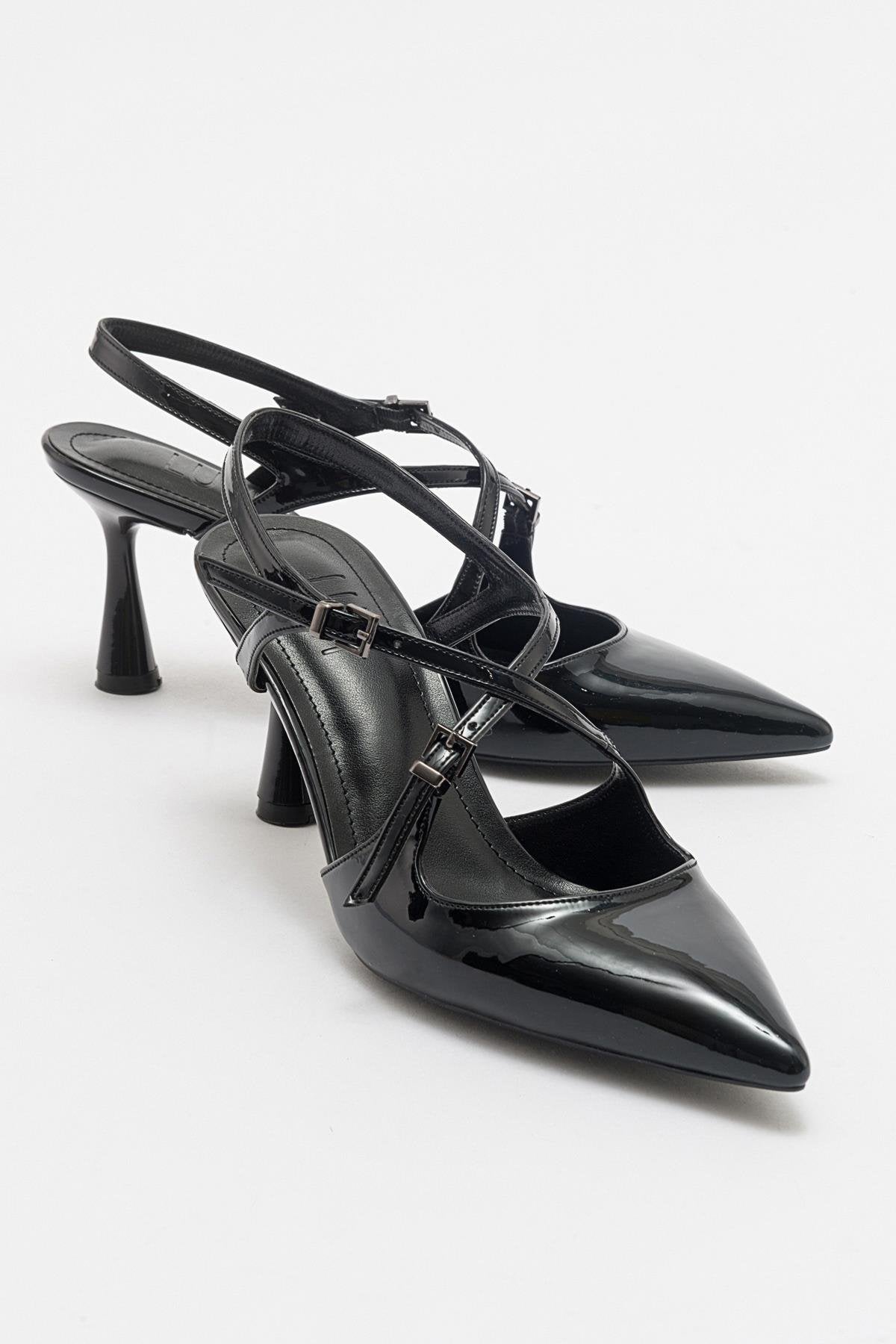 Coje - Black Patent Pointed Toe Stiletto Shoe (Women)