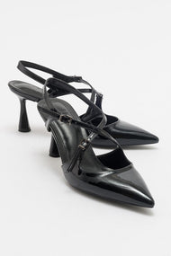 Coje - Black Patent Pointed Toe Stiletto Shoe (Women)