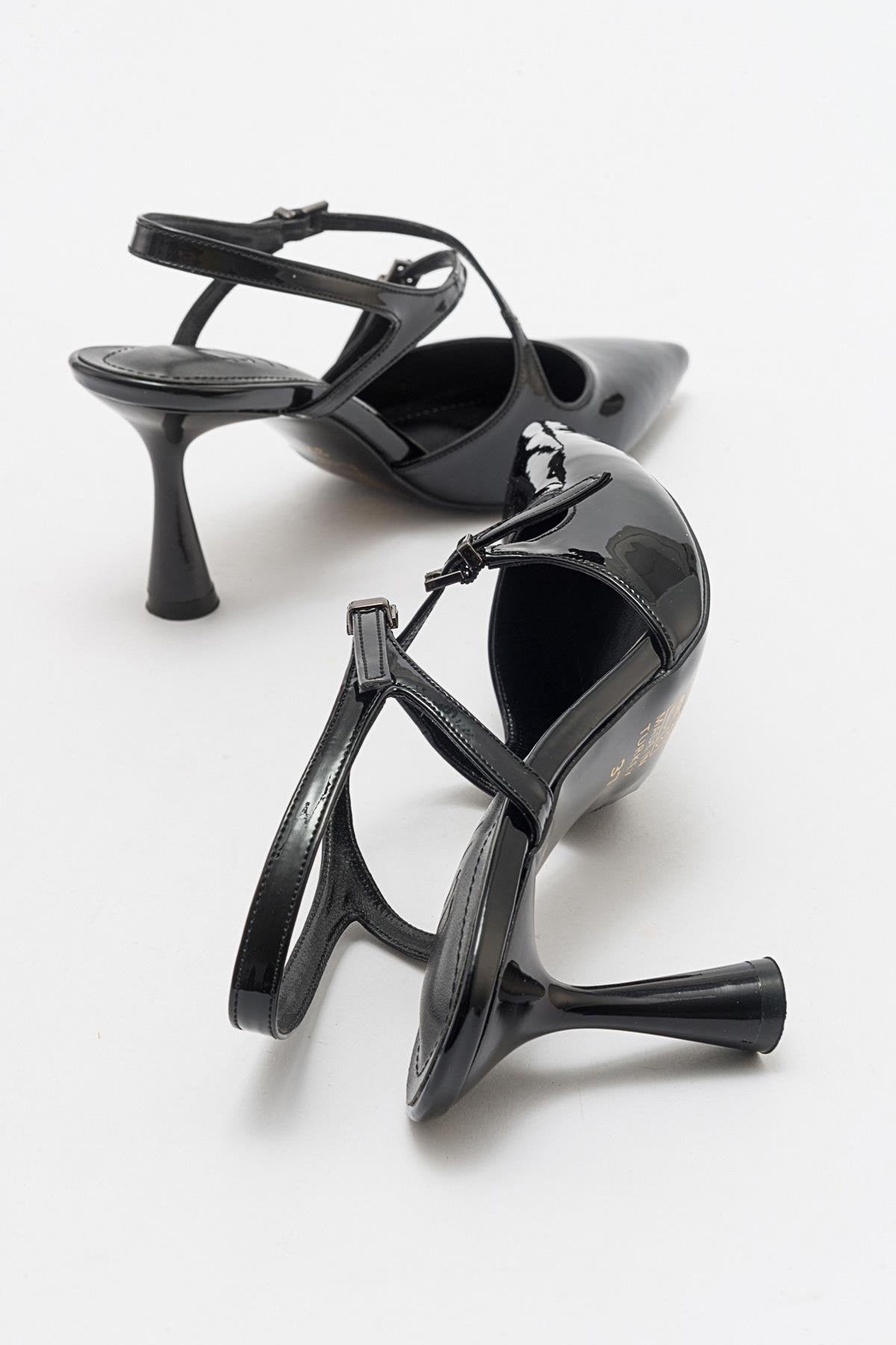 Coje - Black Patent Pointed Toe Stiletto Shoe (Women)