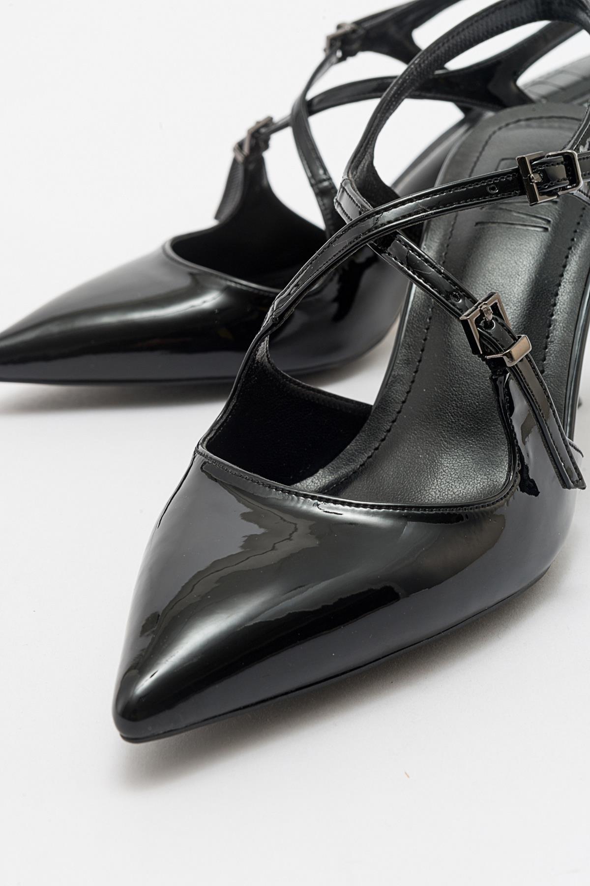 Coje - Black Patent Pointed Toe Stiletto Shoe (Women)