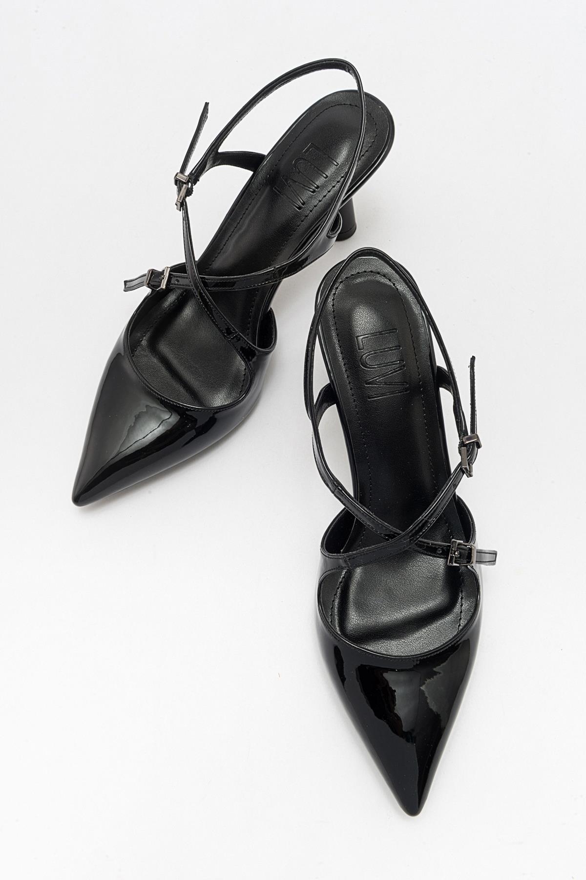Coje - Black Patent Pointed Toe Stiletto Shoe (Women)