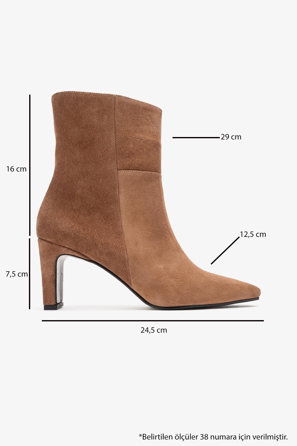 Kyoto - Taupe Genuine Leather Block Heel Boot (Women)