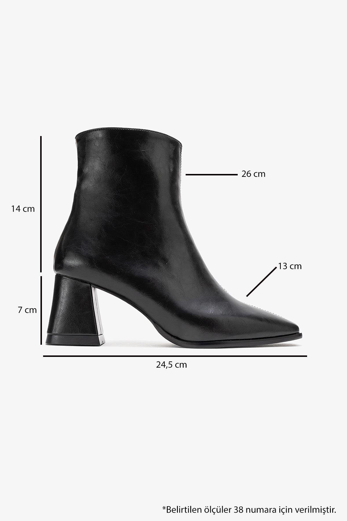 Arven - Black Square Toe Block Heel Boot (Women)