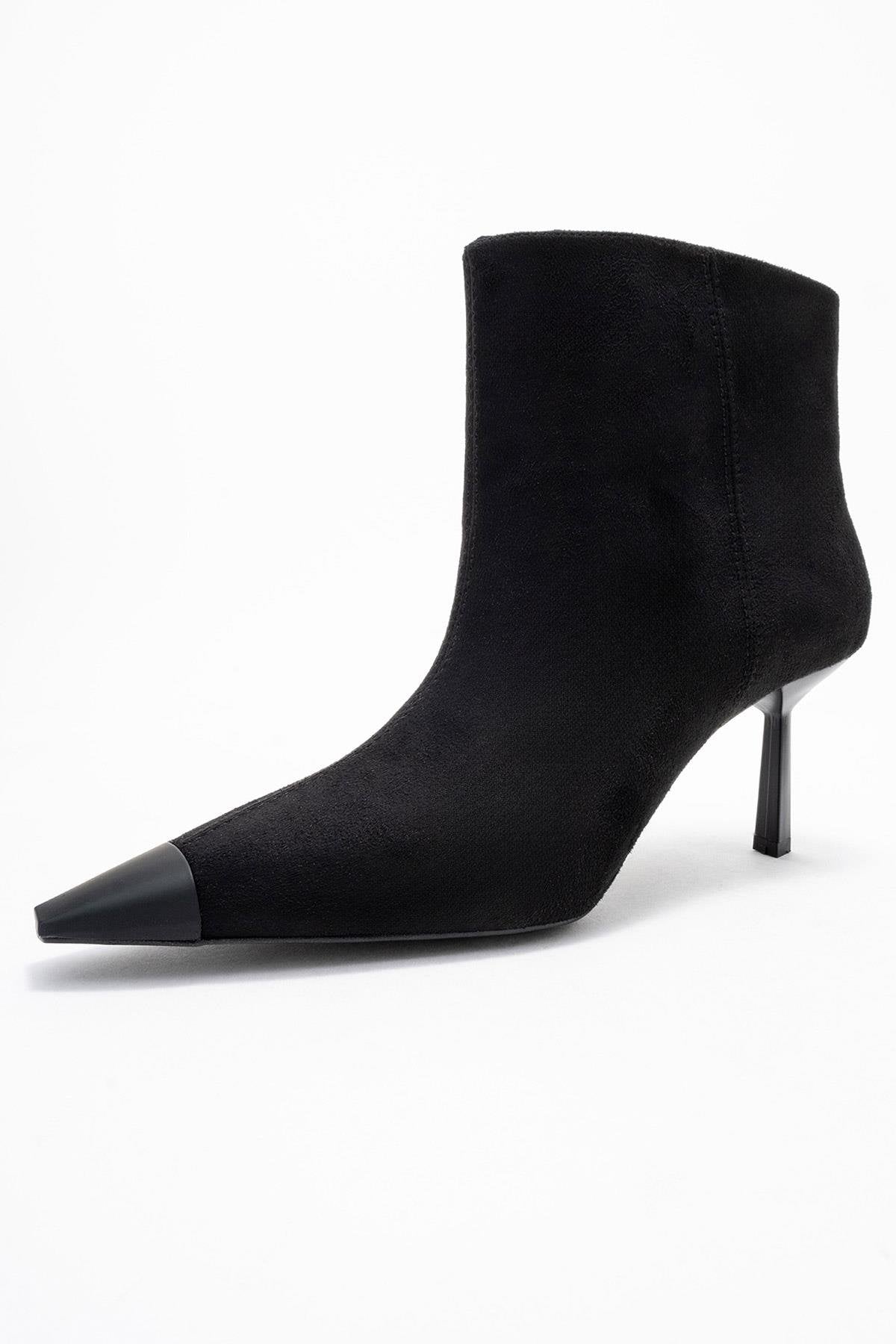 Rassel - Black Stiletto Heel Ankle Boot (Women)