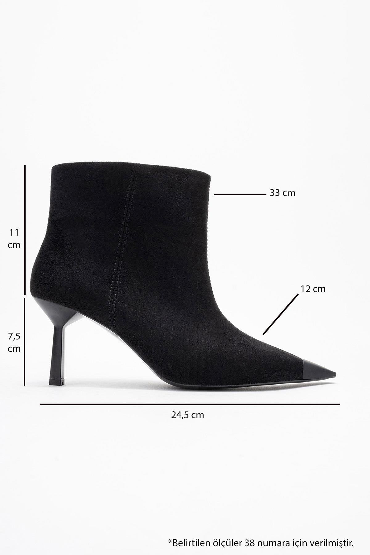 Rassel - Black Stiletto Heel Ankle Boot (Women)