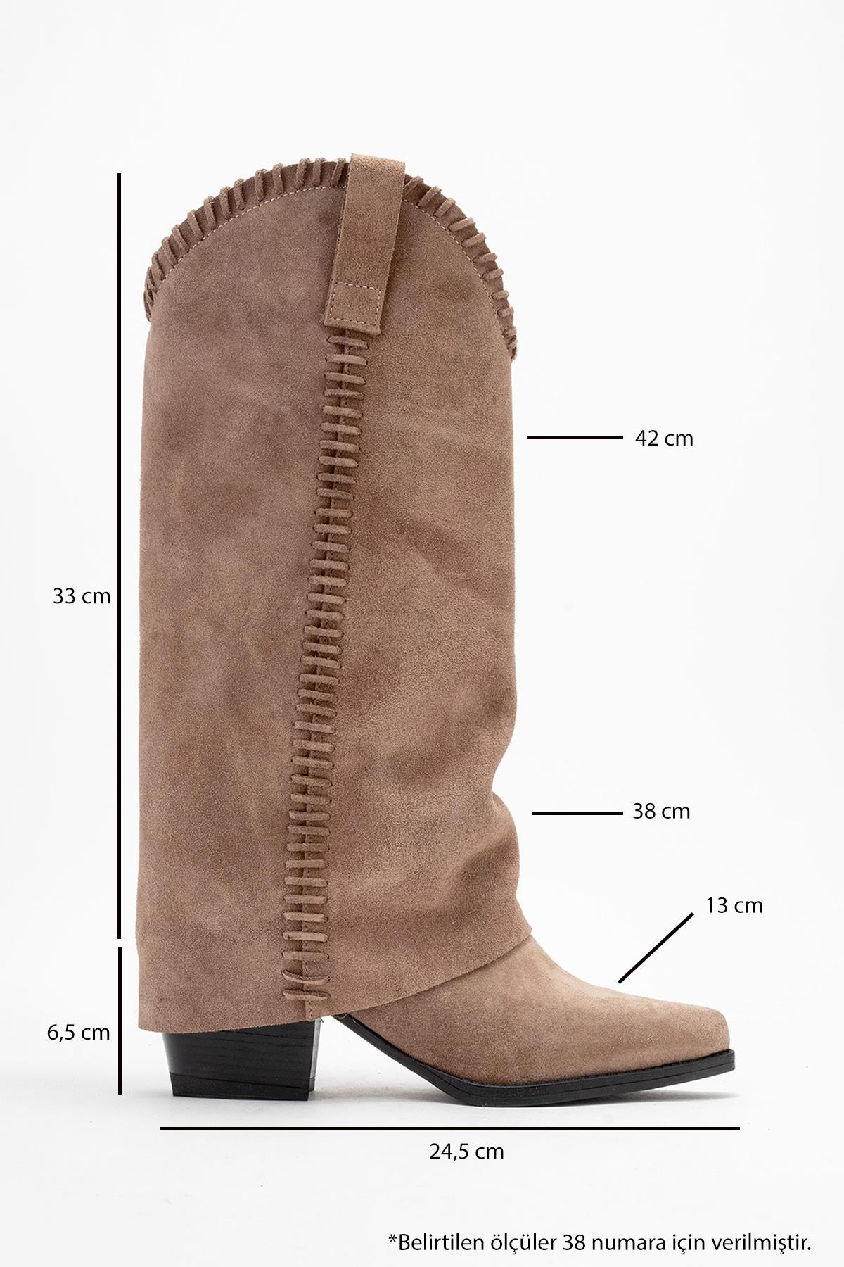 Tyler - Mocha Genuine Leather Stitched Western Boot (Women)