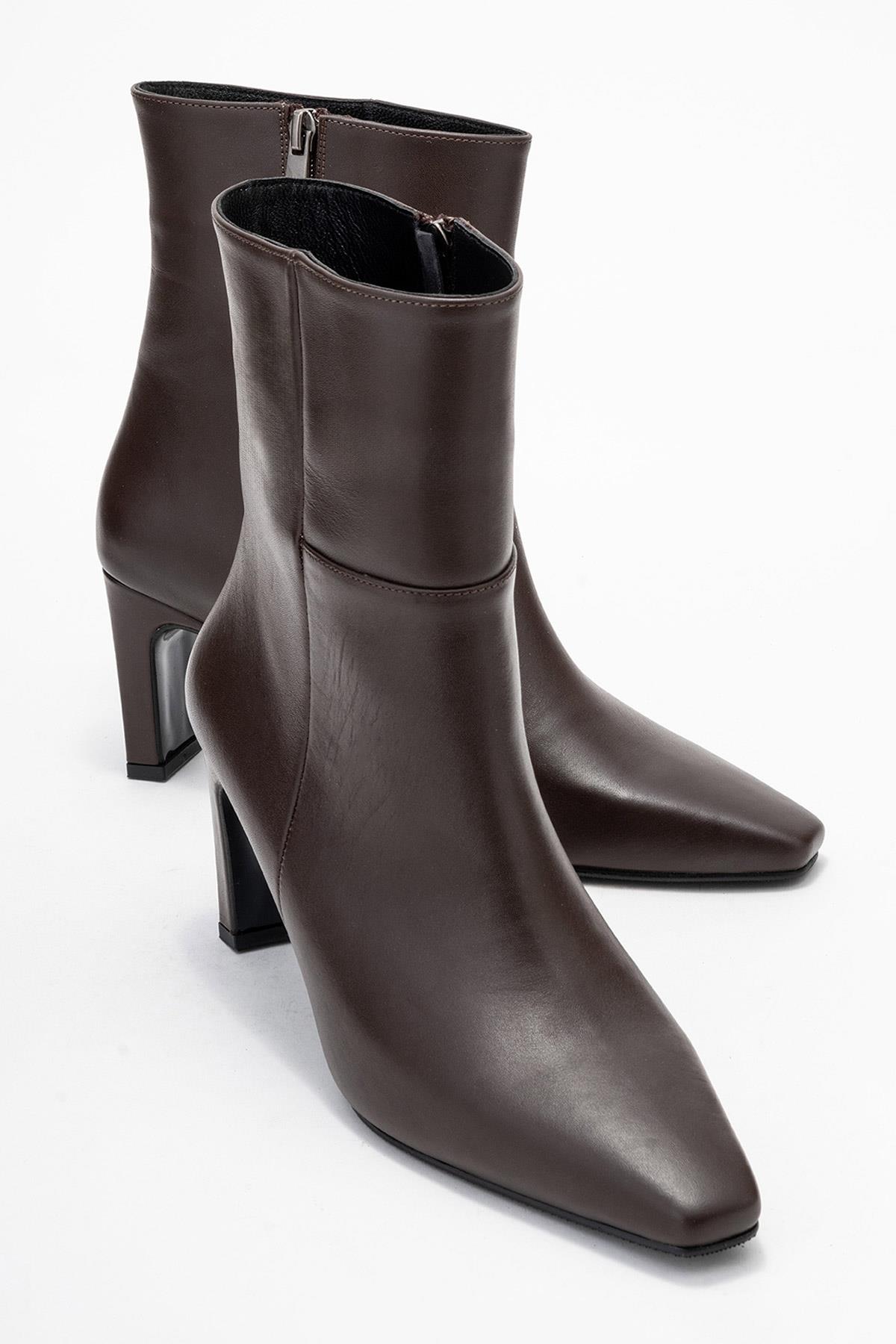 Kyoto - Cognac Genuine Leather Block Heel Boot (Women)