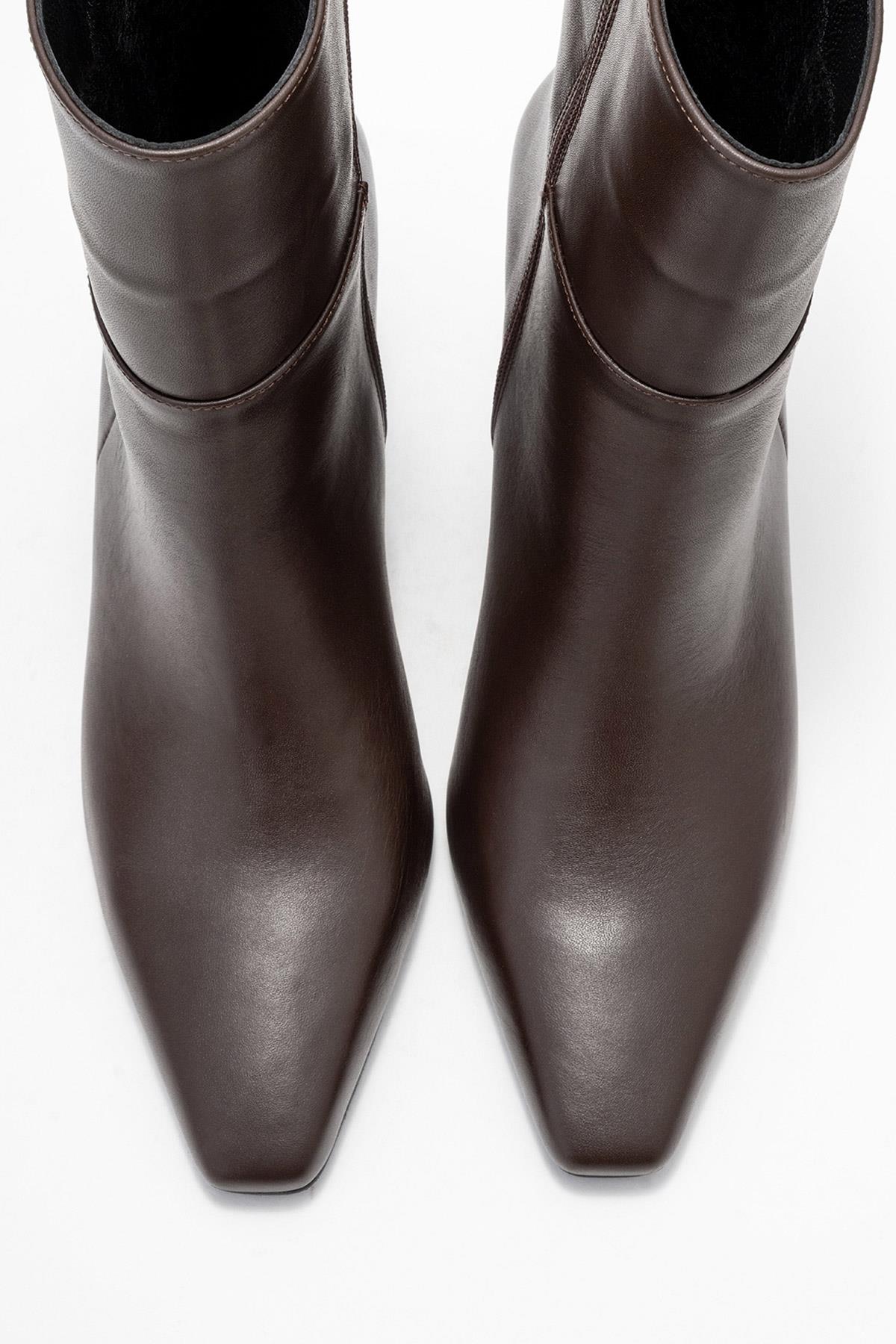 Kyoto - Cognac Genuine Leather Block Heel Boot (Women)