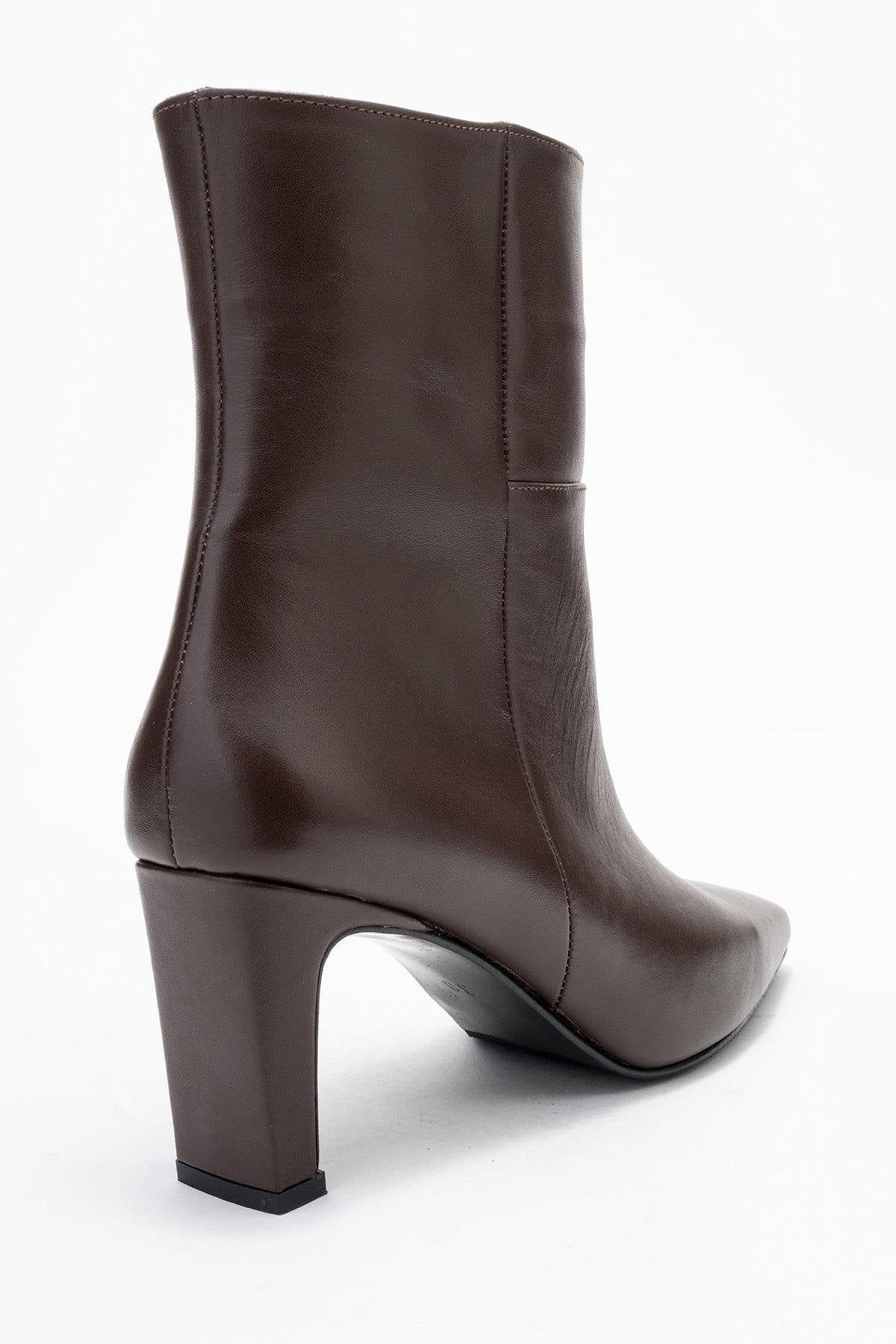 Kyoto - Cognac Genuine Leather Block Heel Boot (Women)