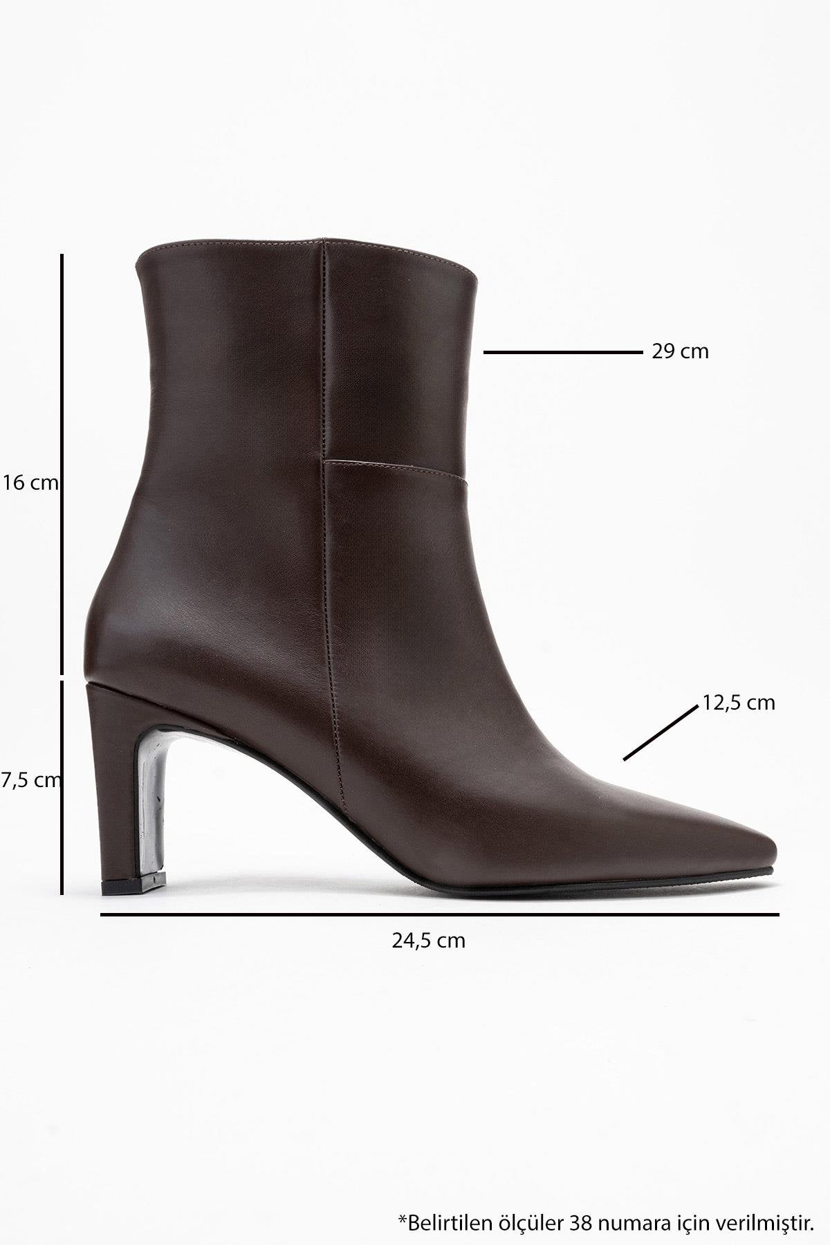 Kyoto - Cognac Genuine Leather Block Heel Boot (Women)