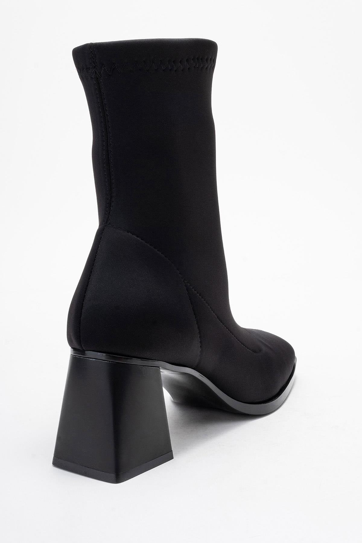 Plesa - Black Scuba Block Heel Boot (Women)