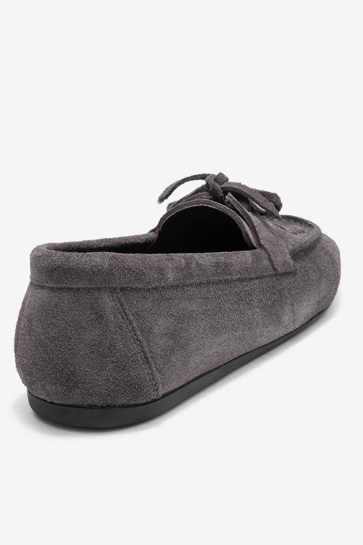 Lorven - Smoke Suede Genuine Leather Lace-Up Loafer Shoe (Women)