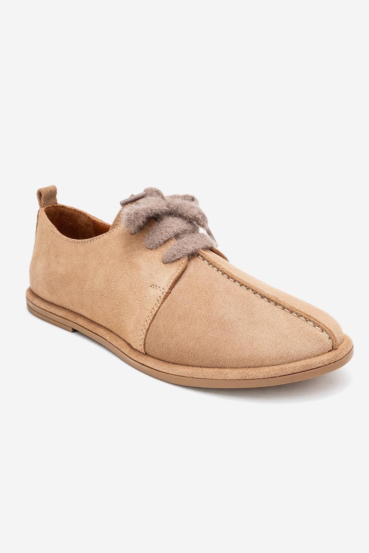 Denora - Beige Genuine Leather Casual Shoe (Women)