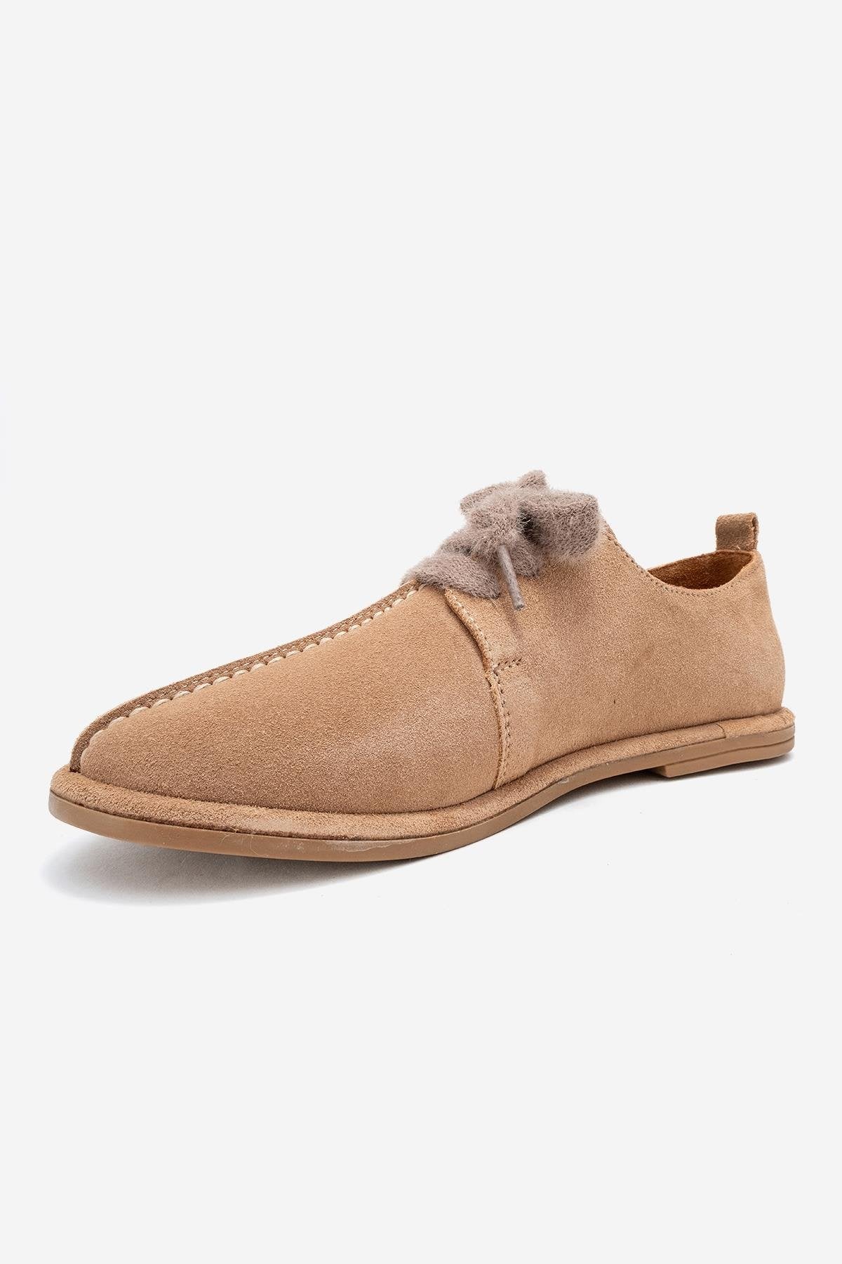 Denora - Beige Genuine Leather Casual Shoe (Women)