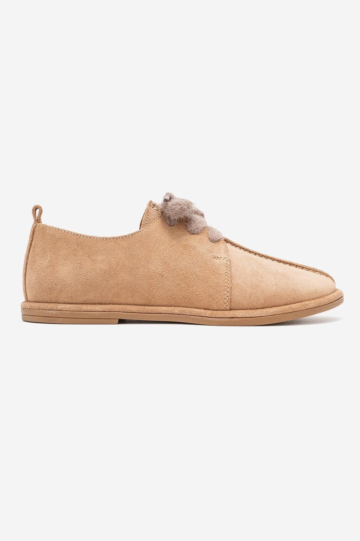 Denora - Beige Genuine Leather Casual Shoe (Women)