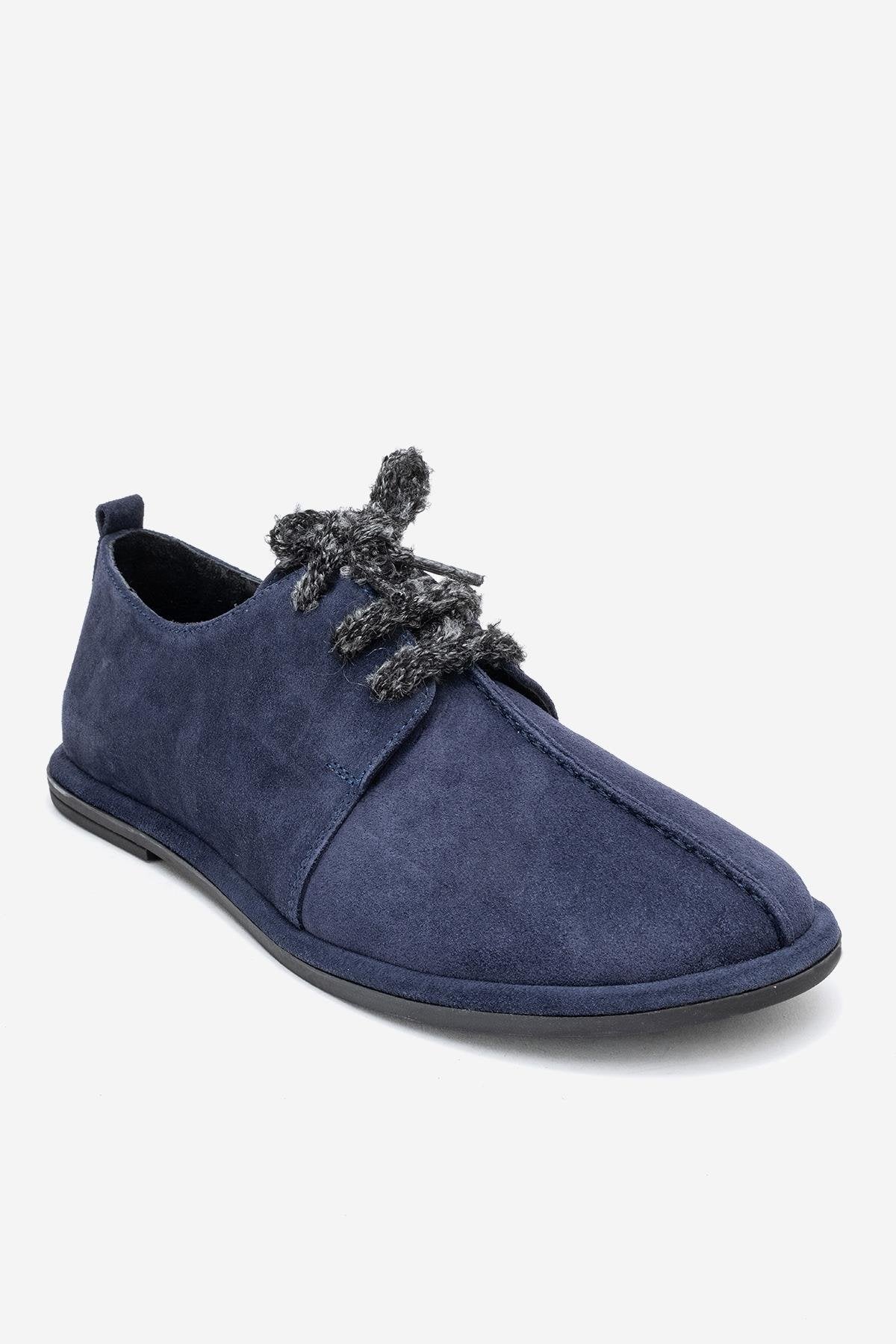 Denora - Navy Genuine Leather Casual Shoe (Women)