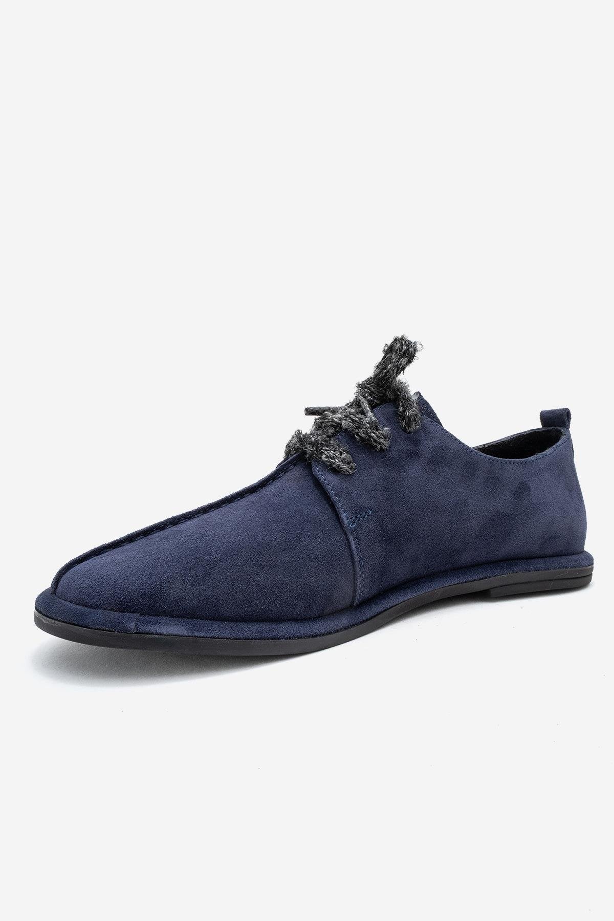 Denora - Navy Genuine Leather Casual Shoe (Women)