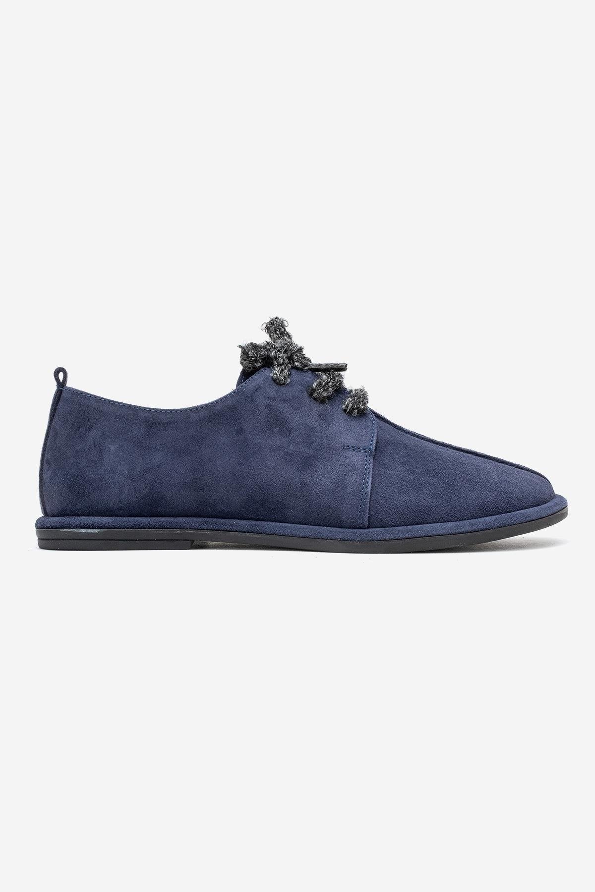 Denora - Navy Genuine Leather Casual Shoe (Women)