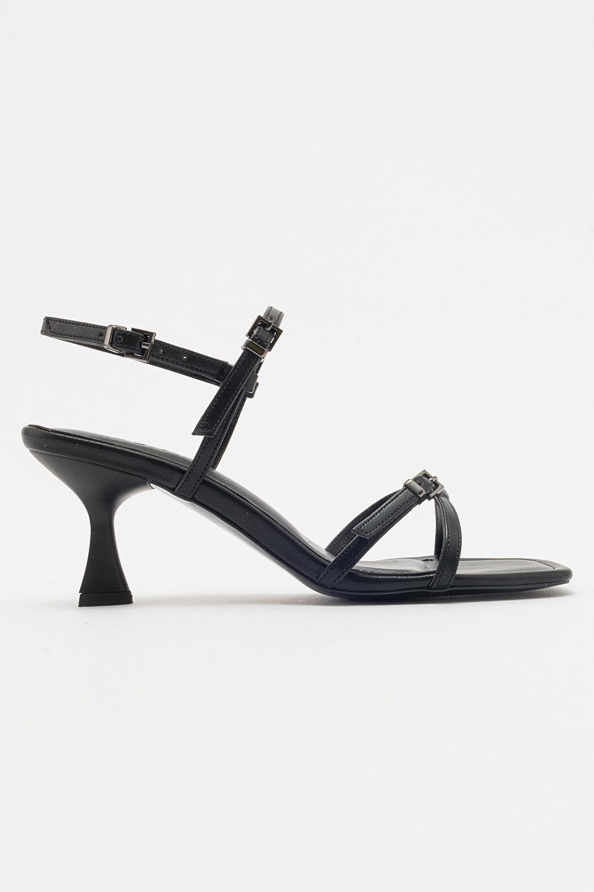 Nebel - Black Heeled Sandal (Women)