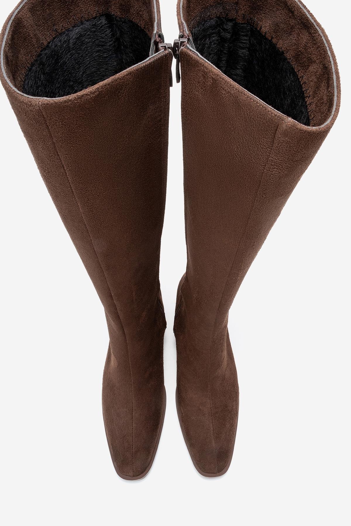 Venia - Brown Block Heel Boot (Women)