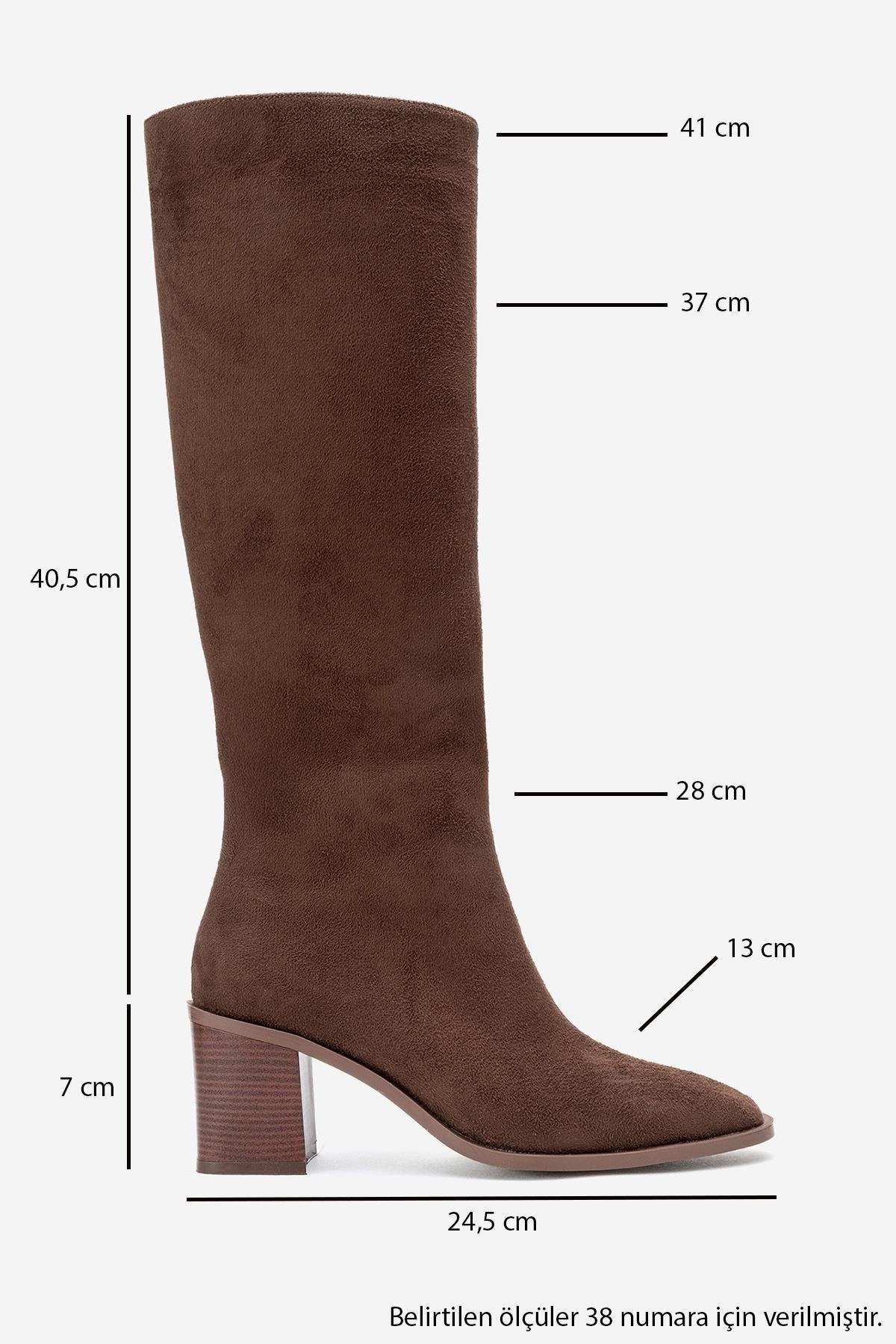 Venia - Brown Block Heel Boot (Women)