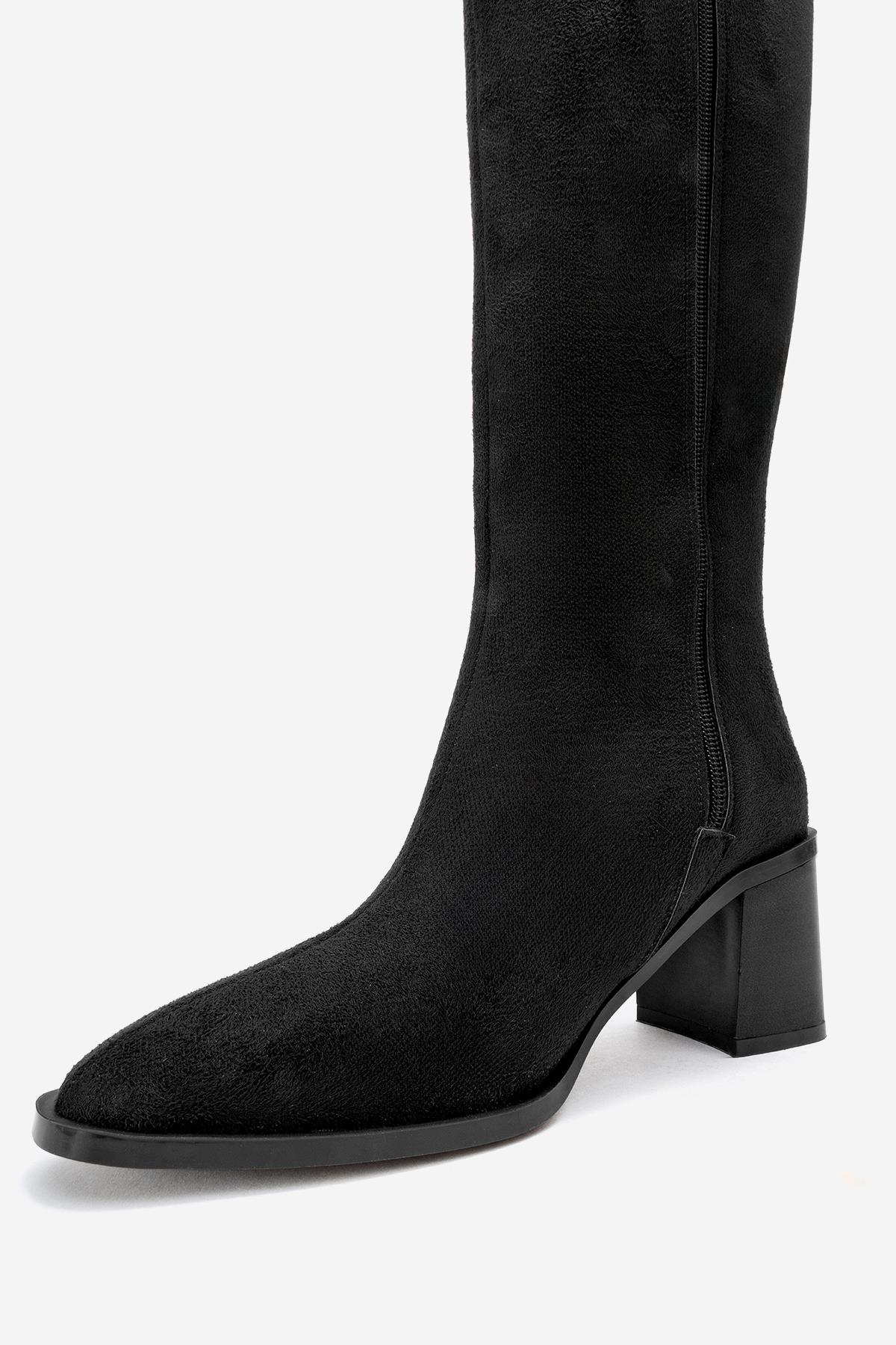 Venia - Black Block Heel Boot (Women)