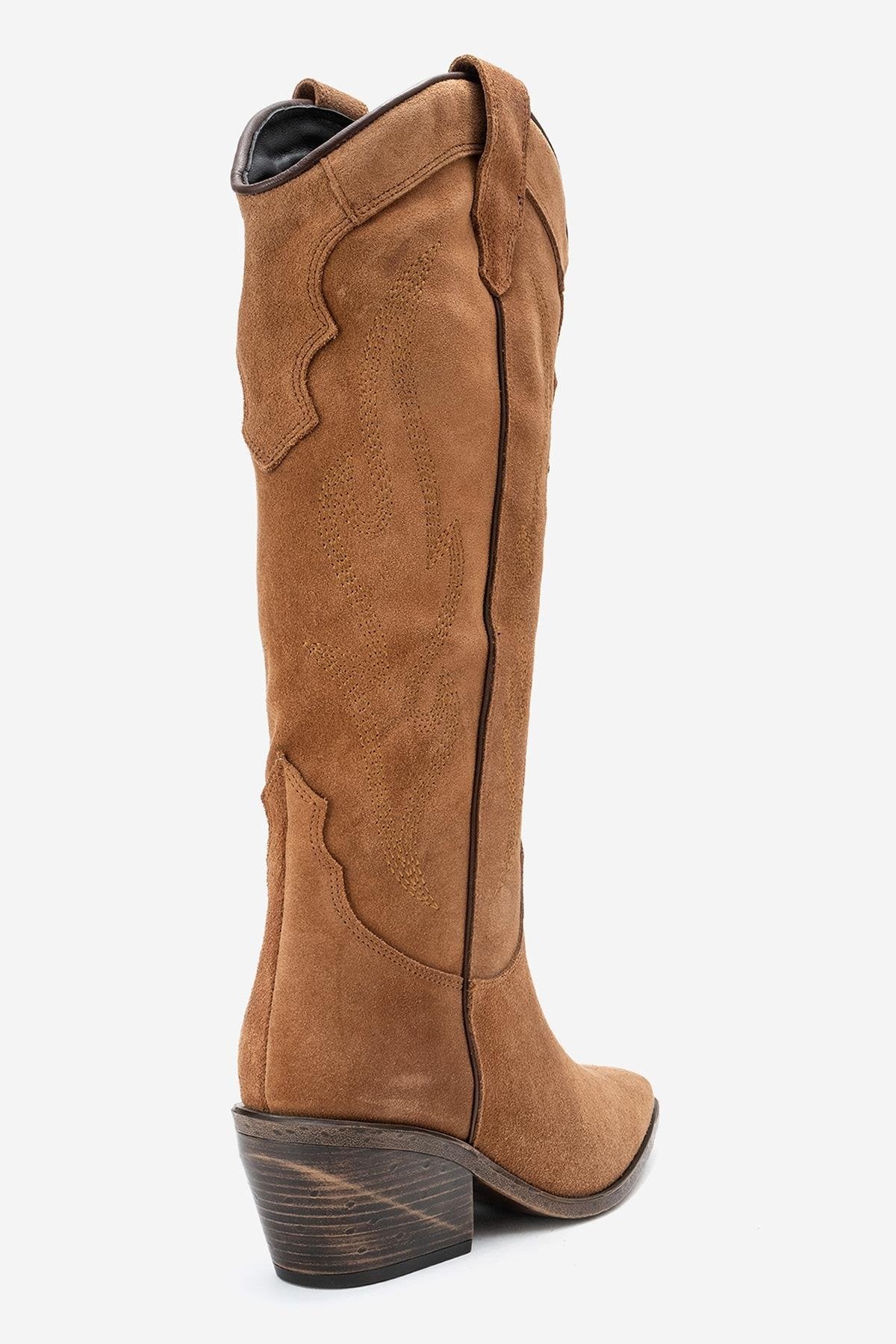 Pietro - Taupe Genuine Leather Western Boot (Women)