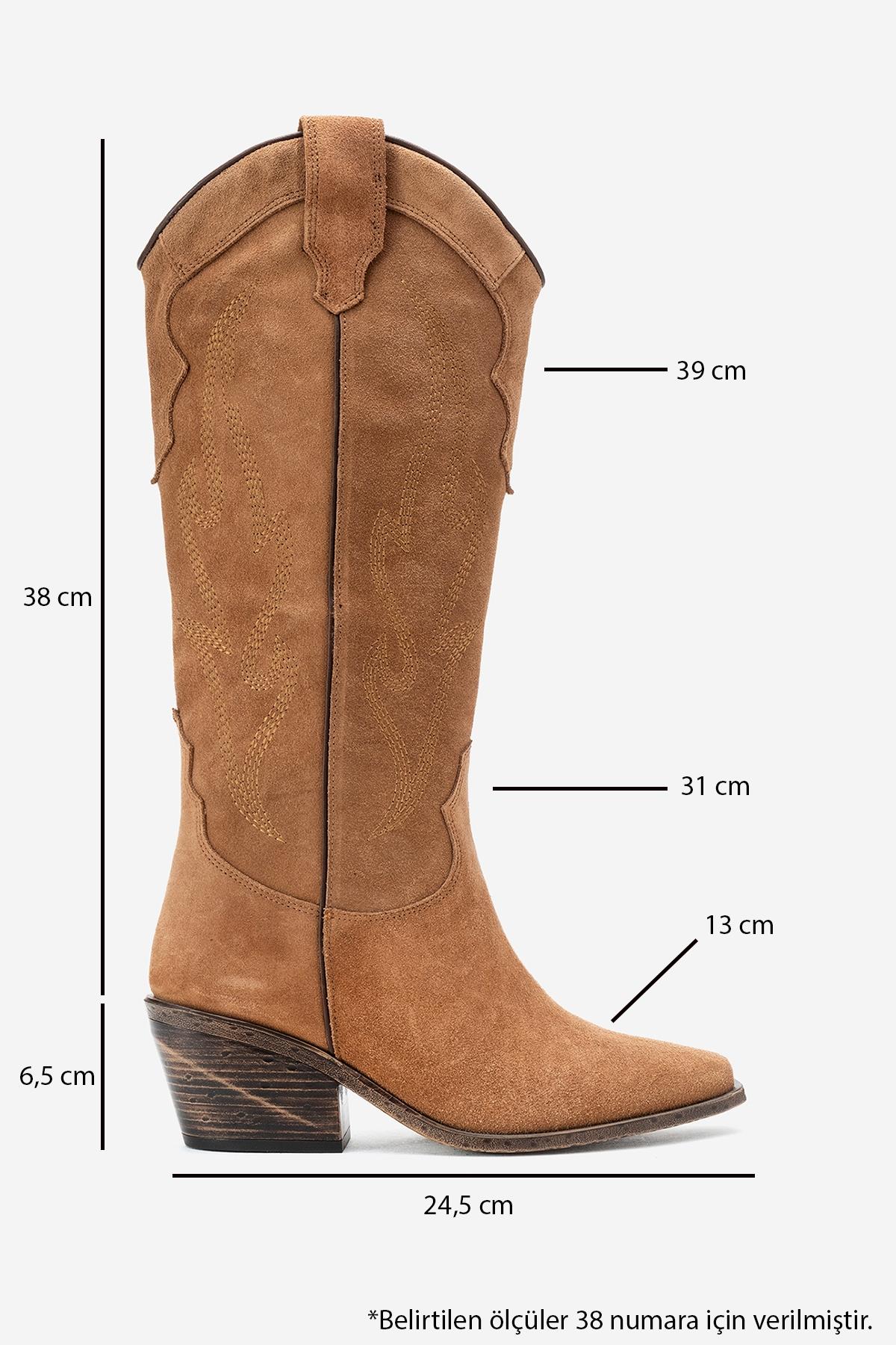 Pietro - Taupe Genuine Leather Western Boot (Women)