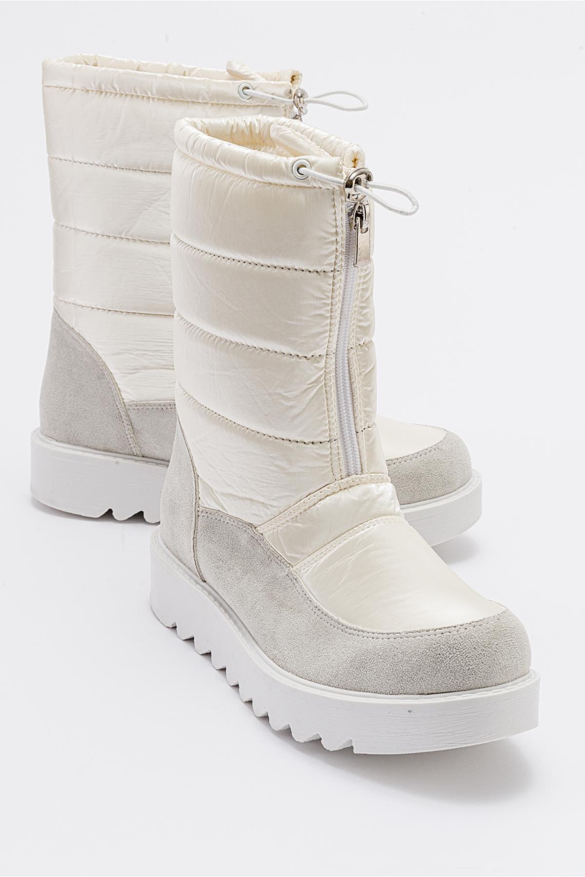 Vay - White Zip-Up Snow Boot (Women)