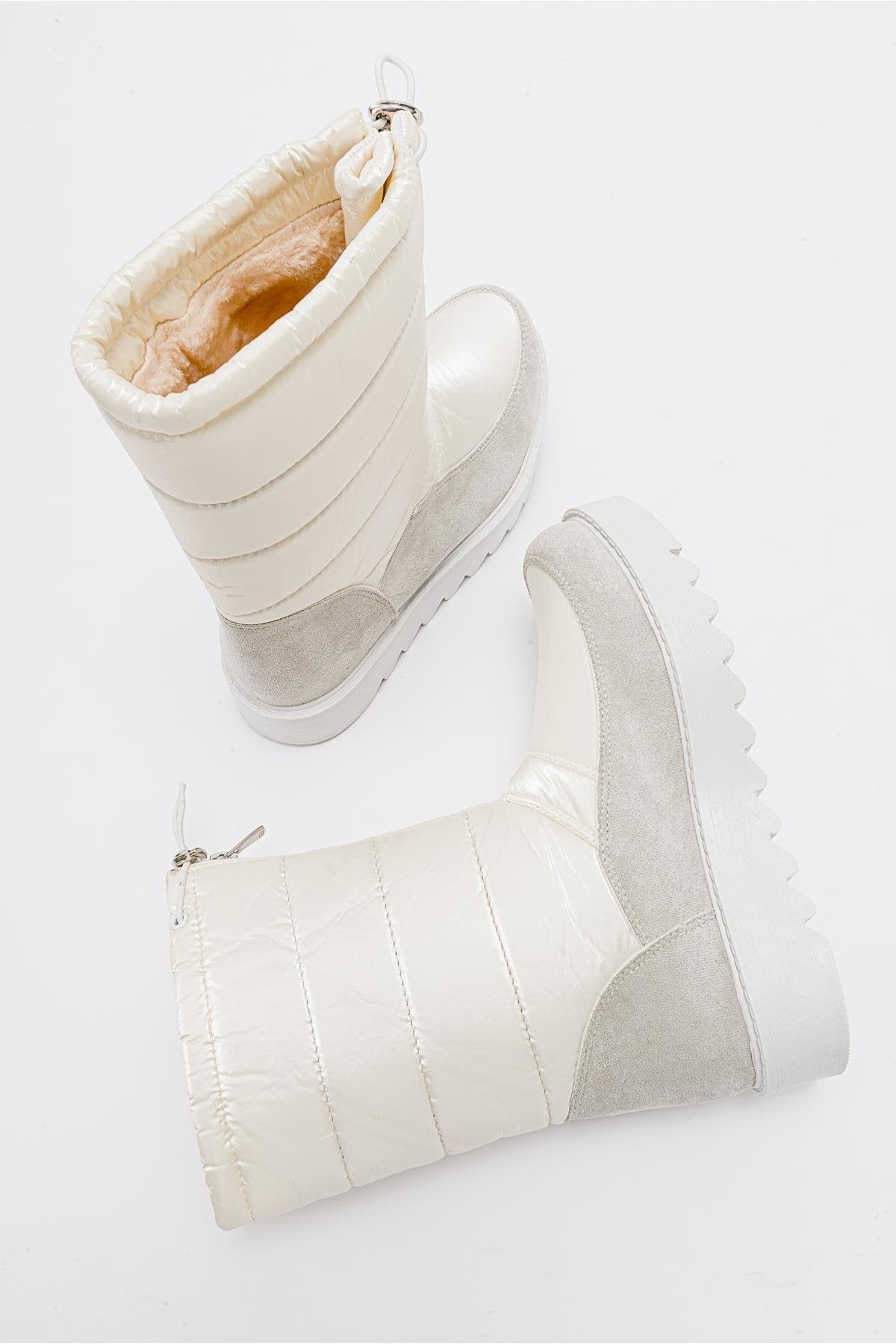Vay - White Zip-Up Snow Boot (Women)