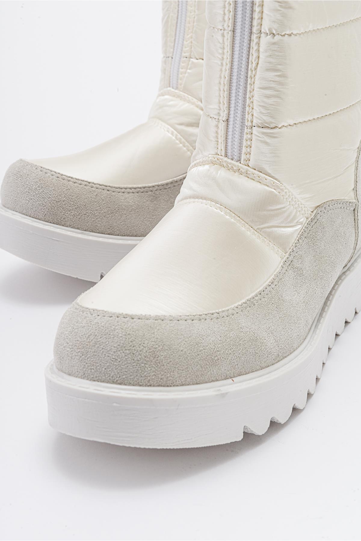 Vay - White Zip-Up Snow Boot (Women)