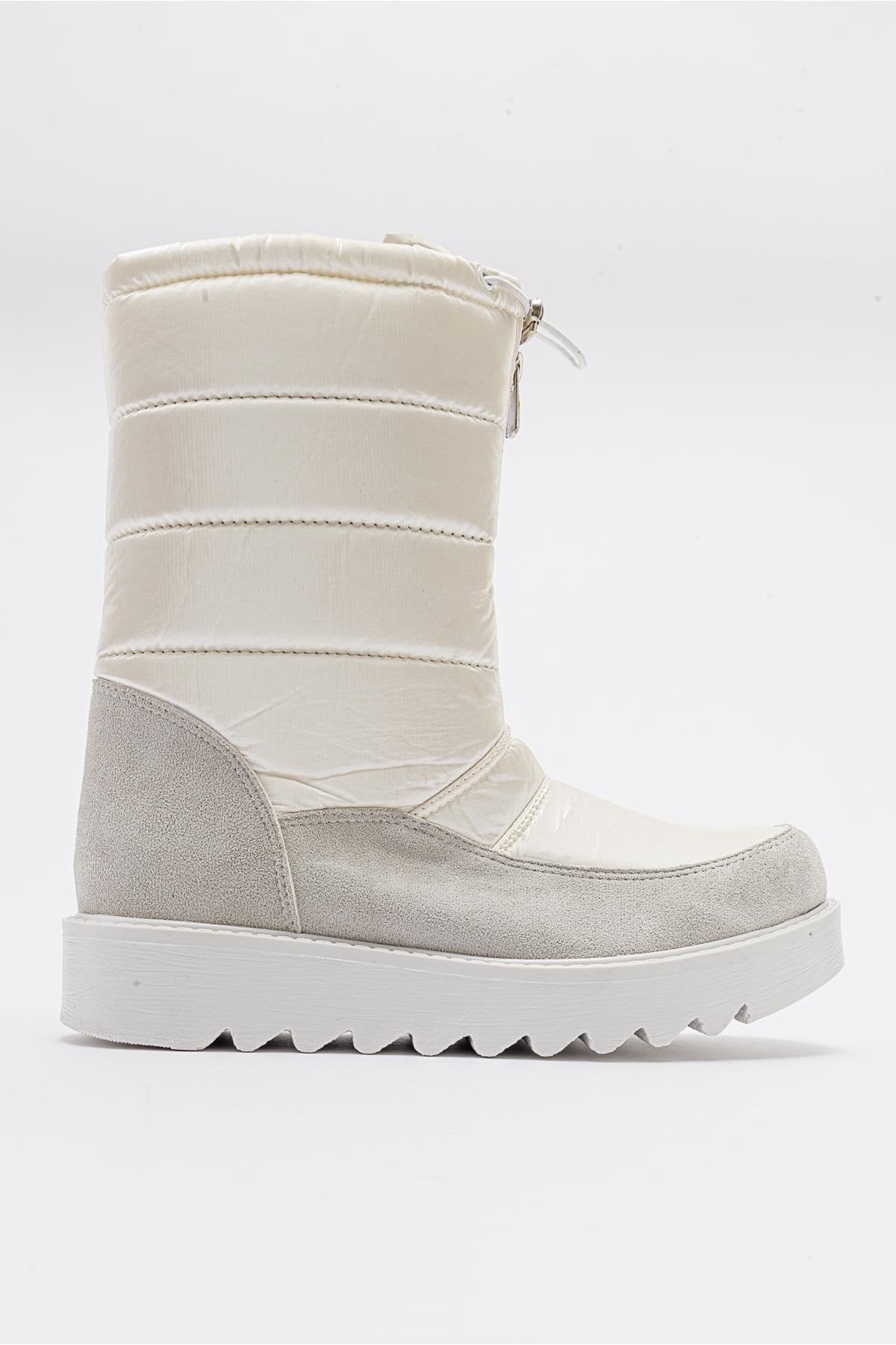 Vay - White Zip-Up Snow Boot (Women)