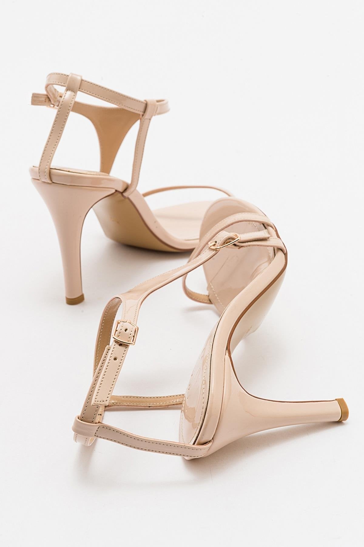 Molde - Beige Patent Stiletto Heel Shoe (Women)