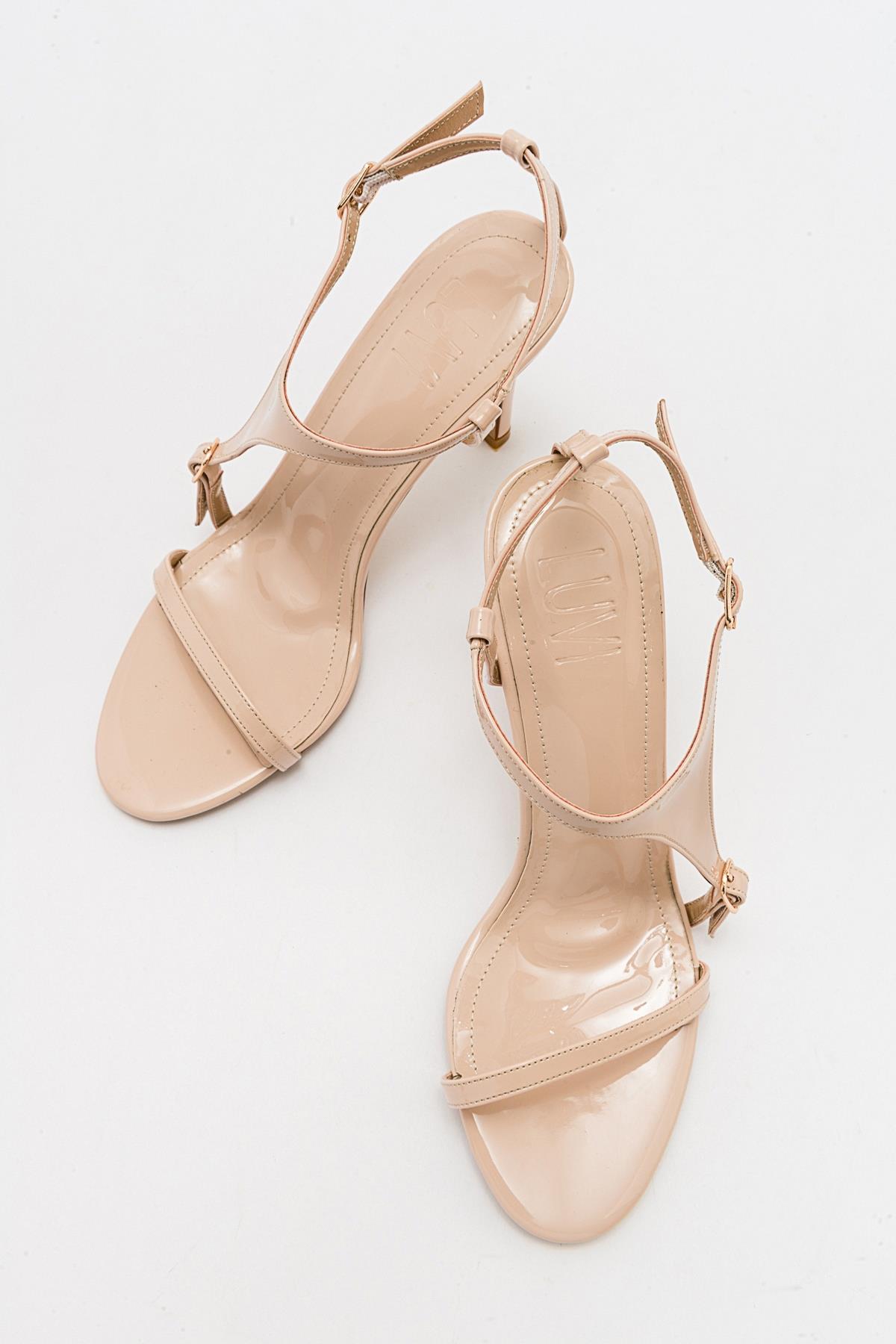 Molde - Beige Patent Stiletto Heel Shoe (Women)