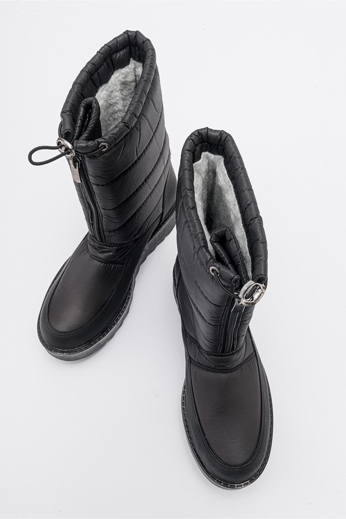 Vay - Black Zip-Up Snow Boot (Women)