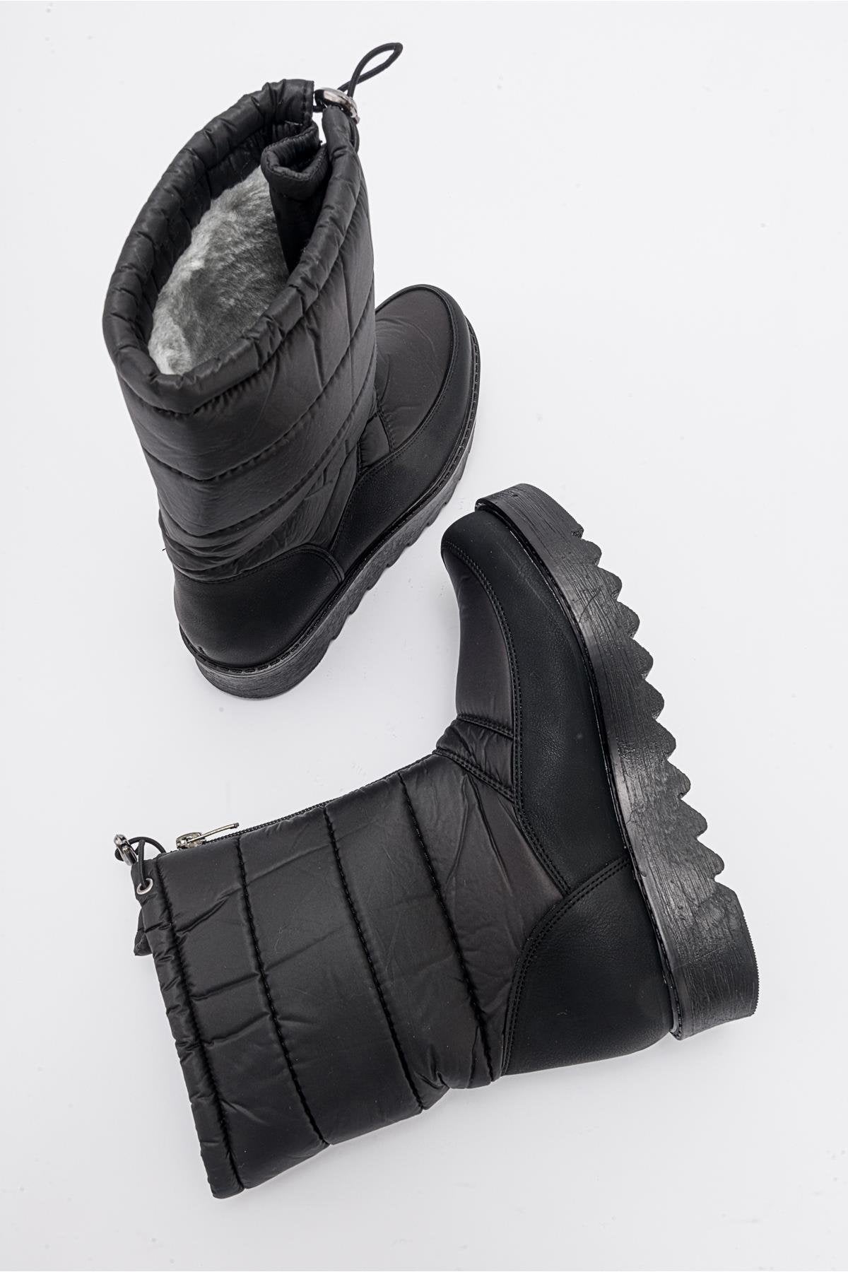 Vay - Black Zip-Up Snow Boot (Women)