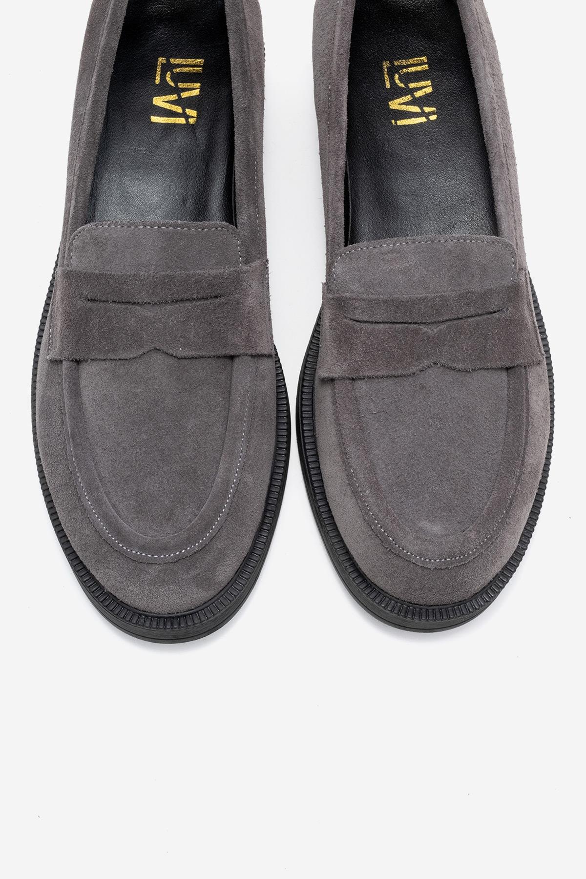 Bree - Smoke Suede Genuine Leather Loafer (women)