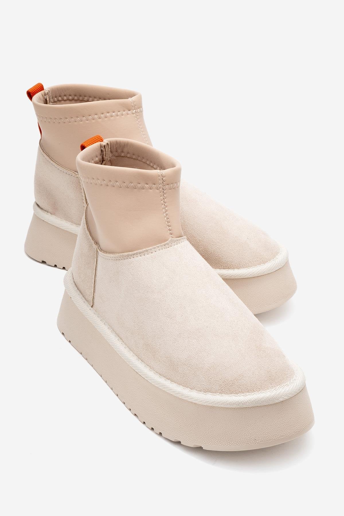 Ovar - Beige Suede Platform Boot (Women)