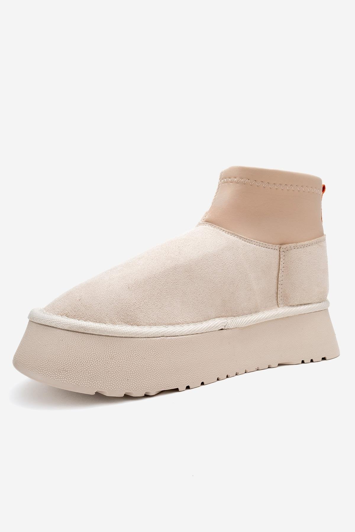 Ovar - Beige Suede Platform Boot (Women)