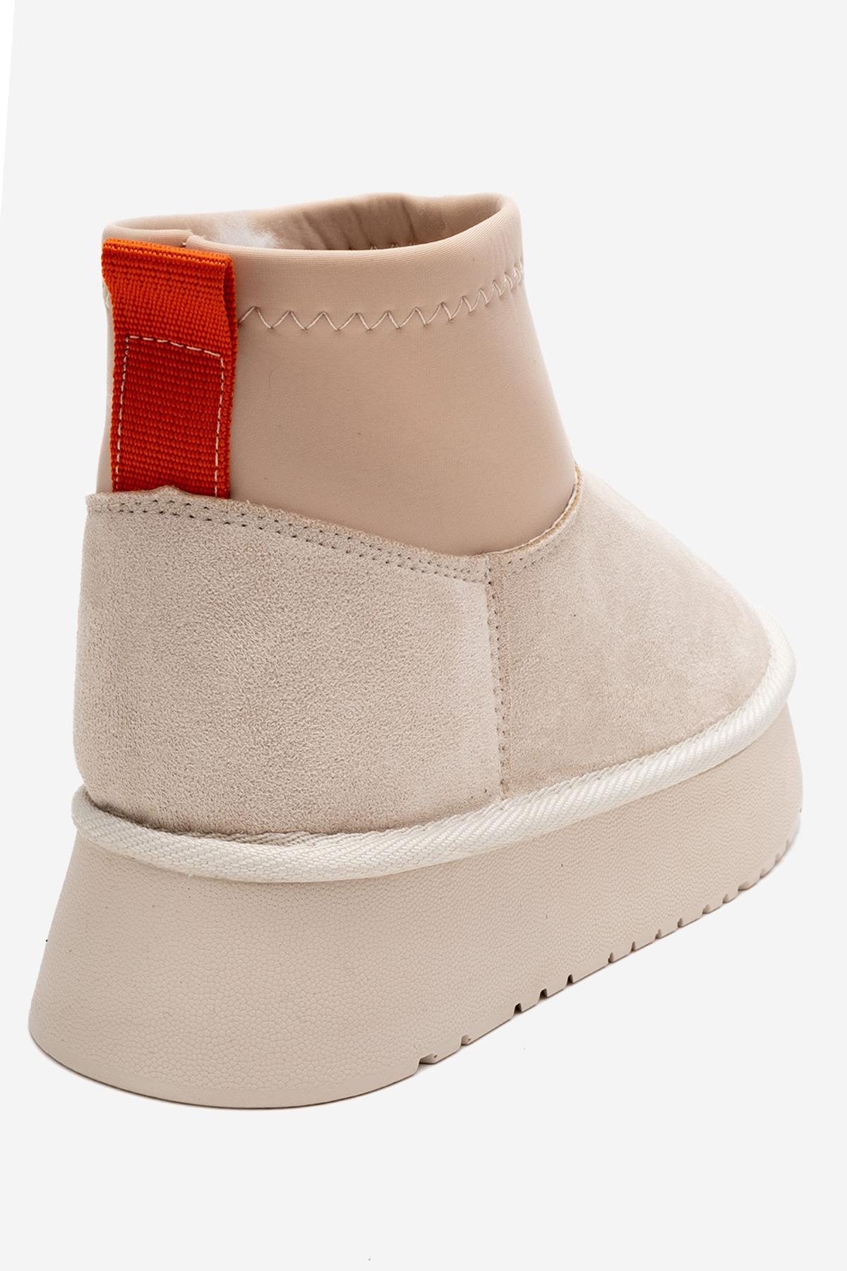 Ovar - Beige Suede Platform Boot (Women)