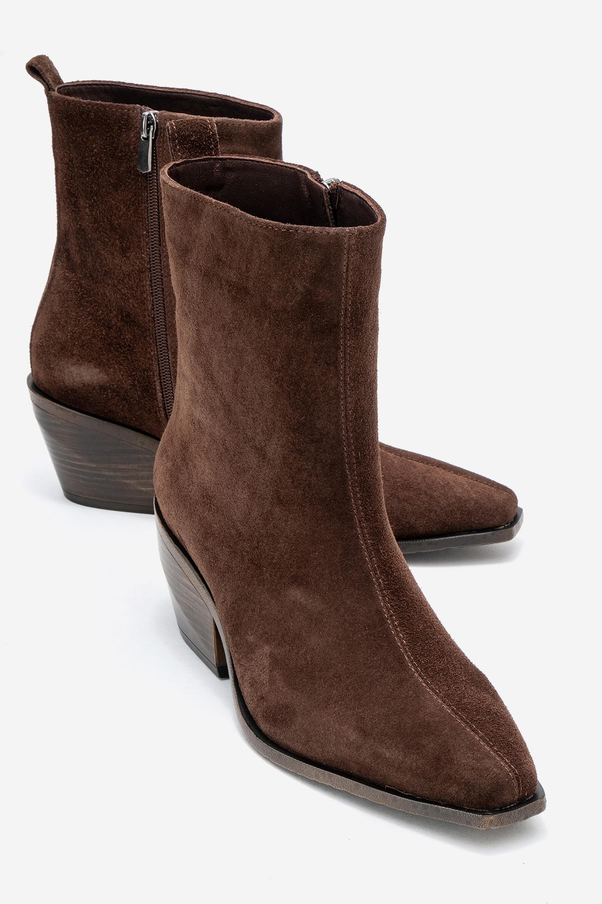 Lexia - Brown Genuine Leather Western Boot (Women)