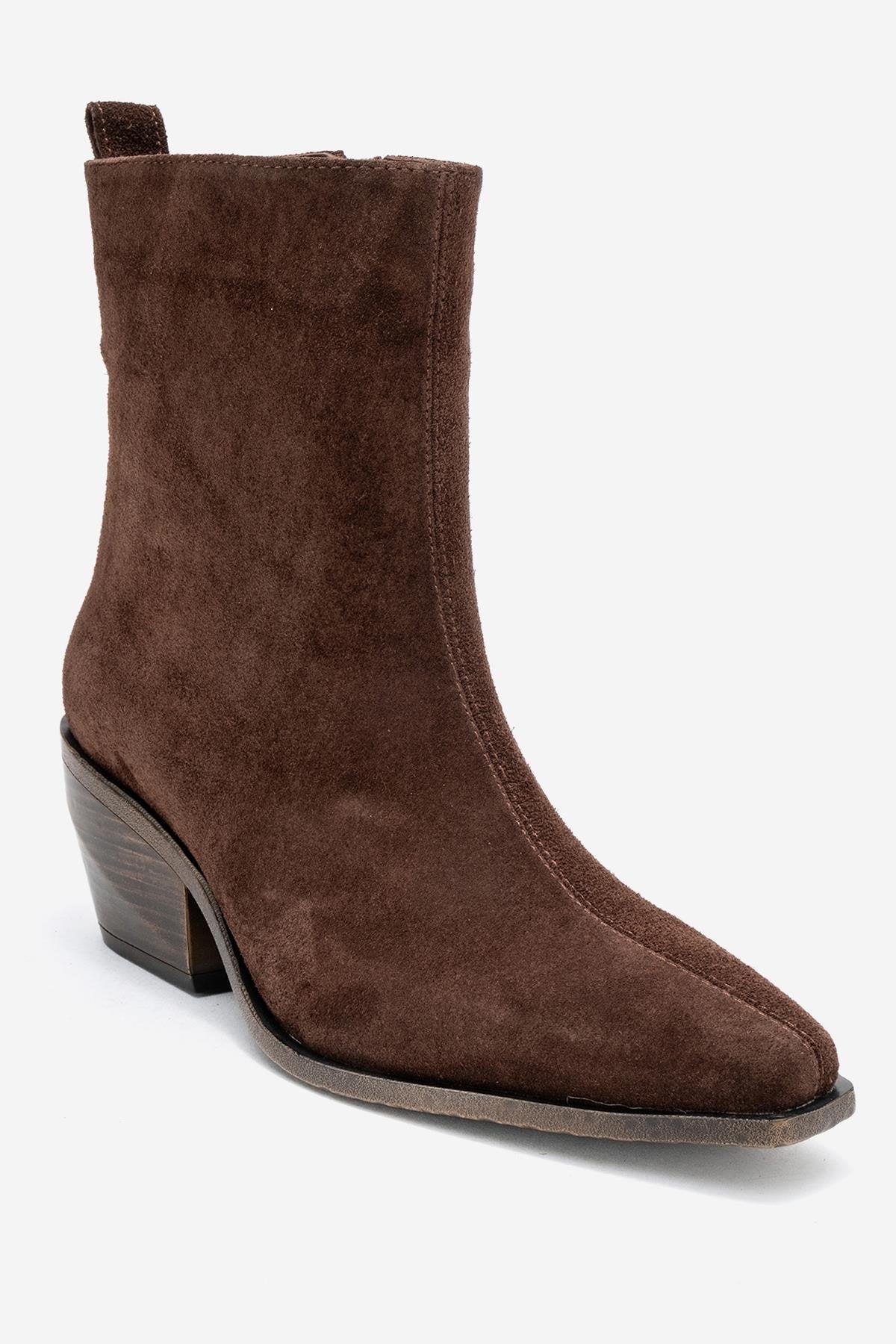 Lexia - Brown Genuine Leather Western Boot (Women)