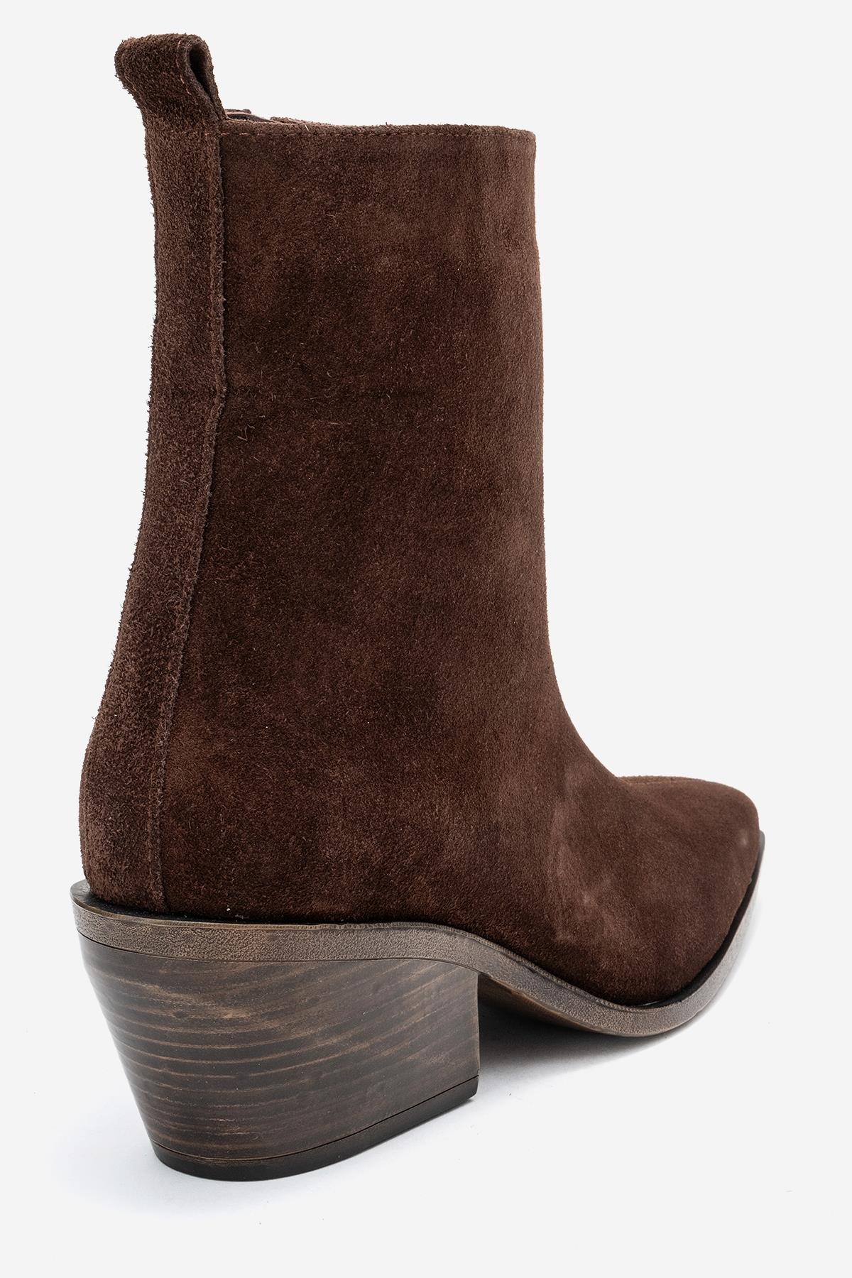 Lexia - Brown Genuine Leather Western Boot (Women)