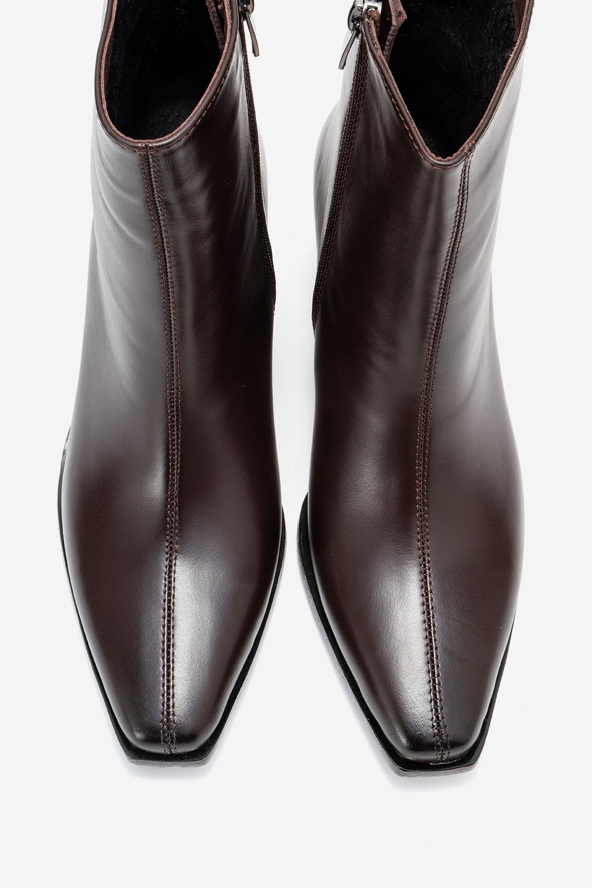 Lexia - Brown Genuine Leather Western Boot (Women)