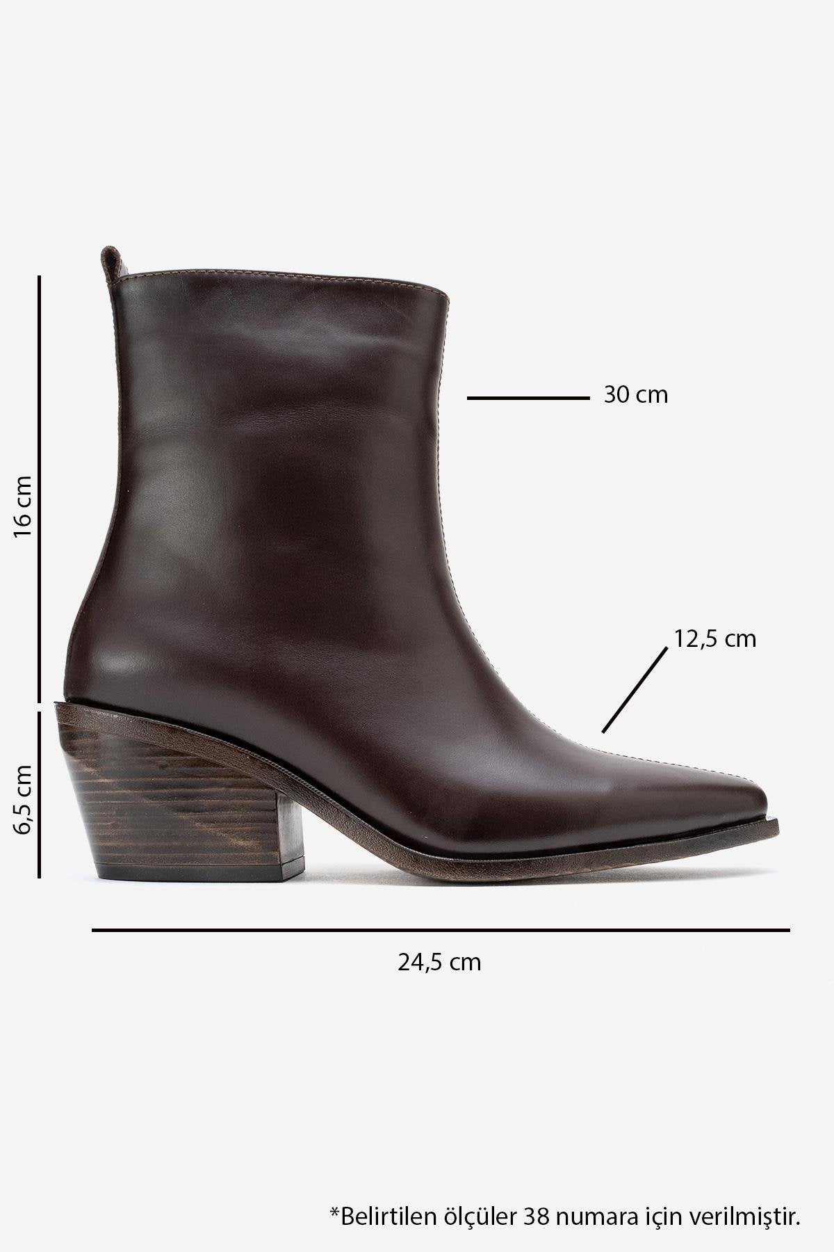 Lexia - Brown Genuine Leather Western Boot (Women)